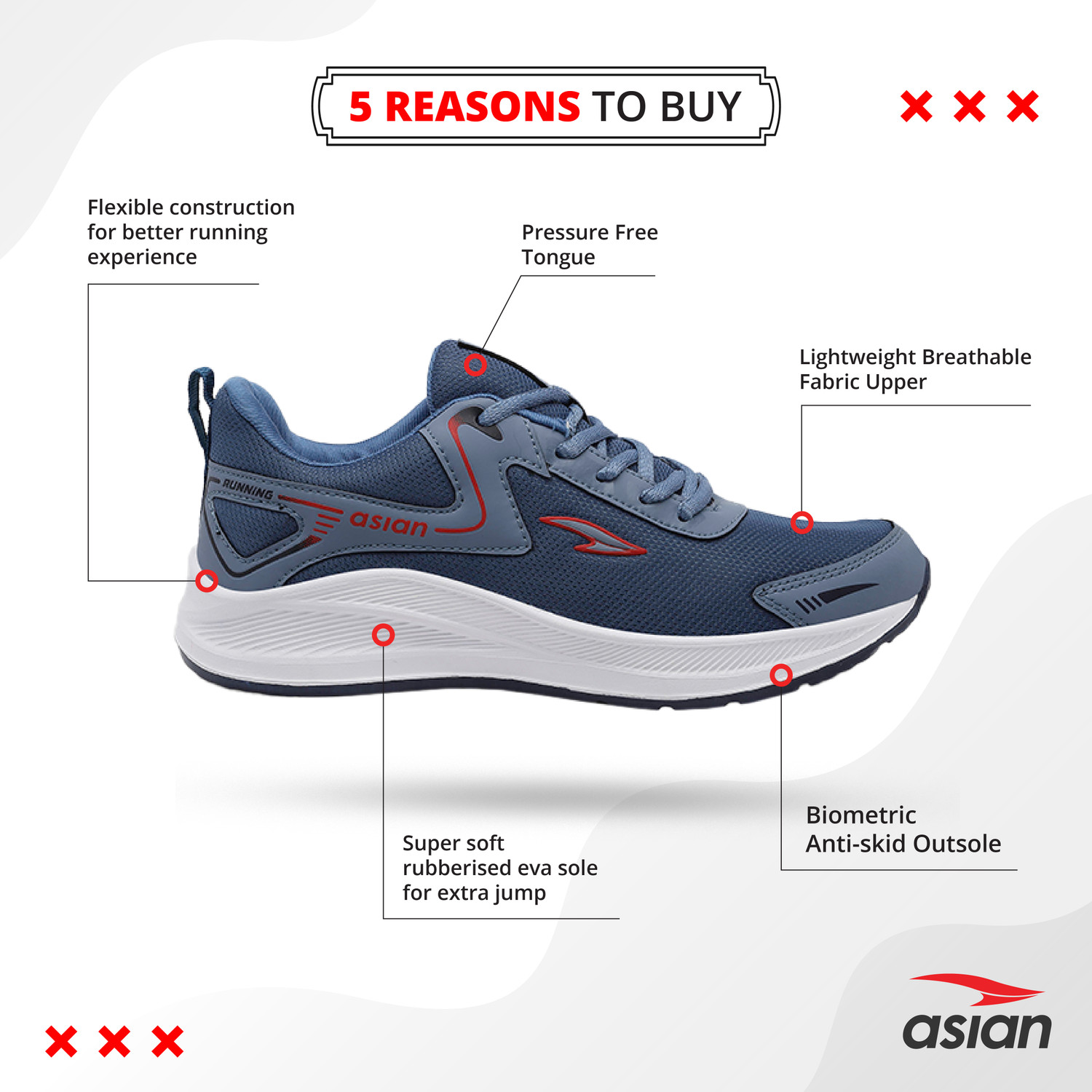 Image of asian Nexon-05 Slate Blue Gym,Sports,Casual,Stylisg With Extra Comfort Running Shoes For Men