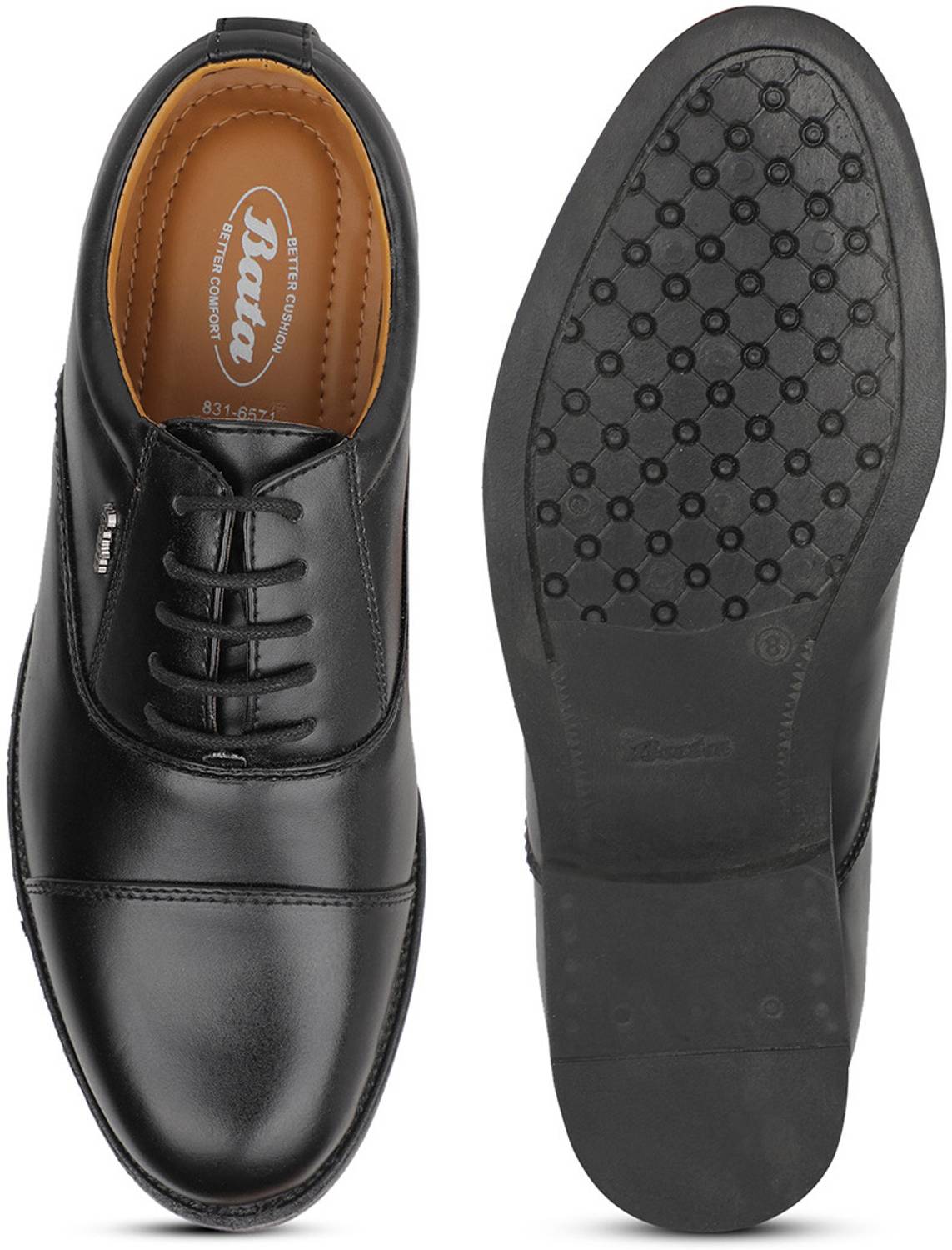 Bata Men's Black Oxford Formal Shoes - Image 5