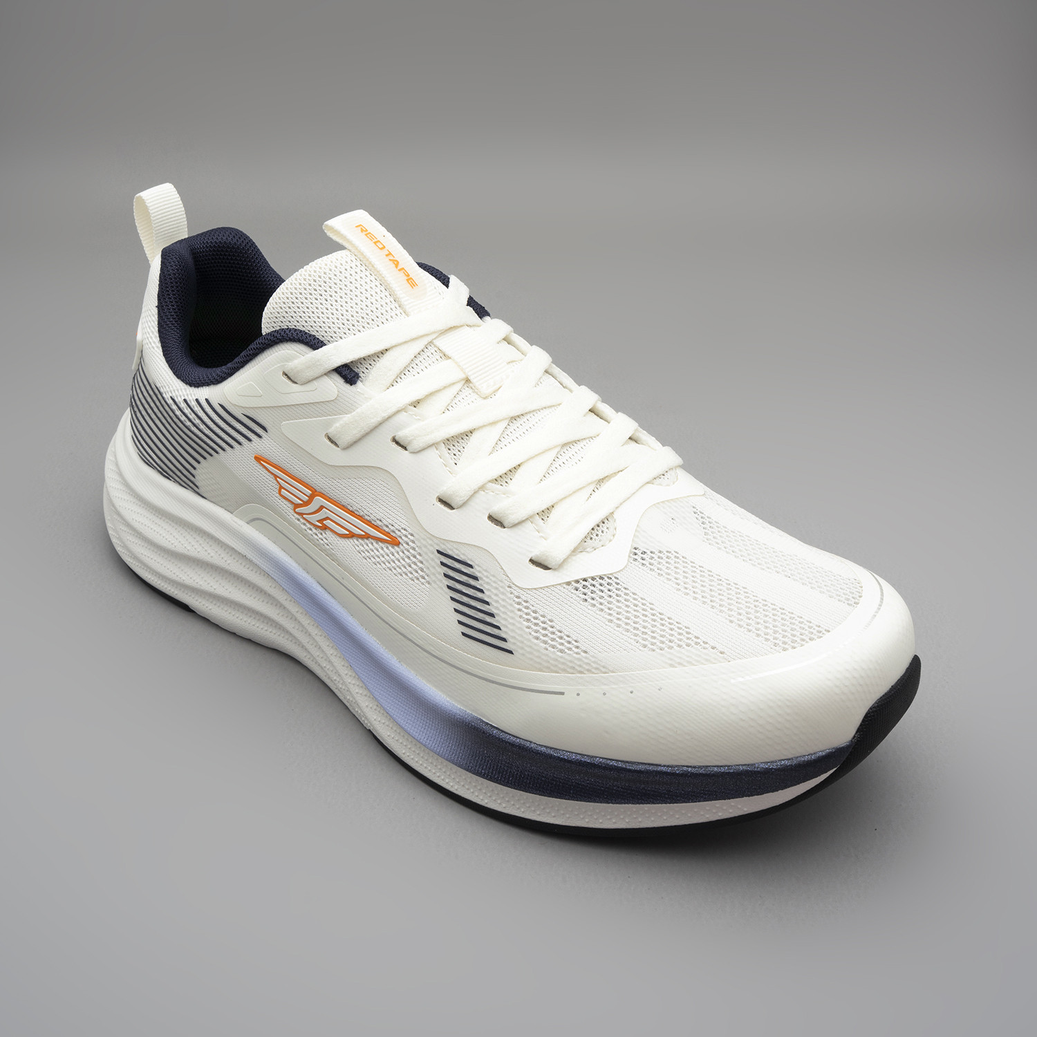 Image of RED TAPE Walking Shoes For Men (Off White, Navy, 7)