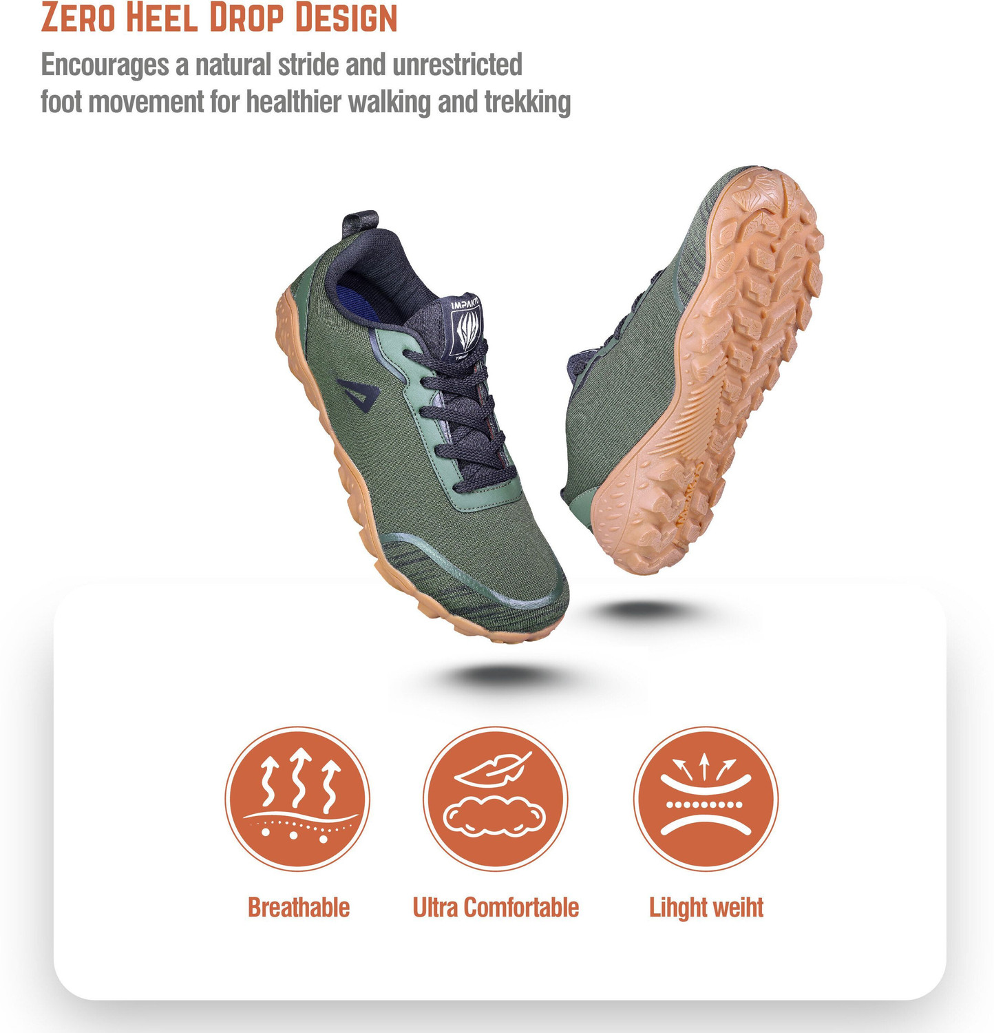 Image of Impakto Barefoot Earthen Shoes, Lightweight shoes for Trainning & Workout Barefoot Shoes For Men