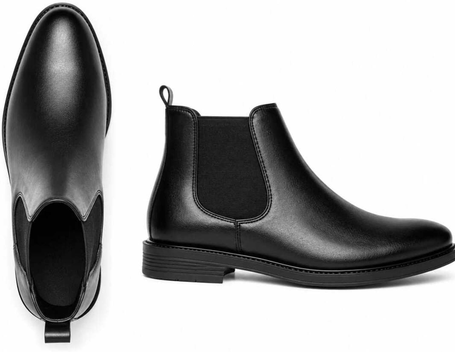 Vortoxia Men's Modern Black Chelsea Casuals - Image 3