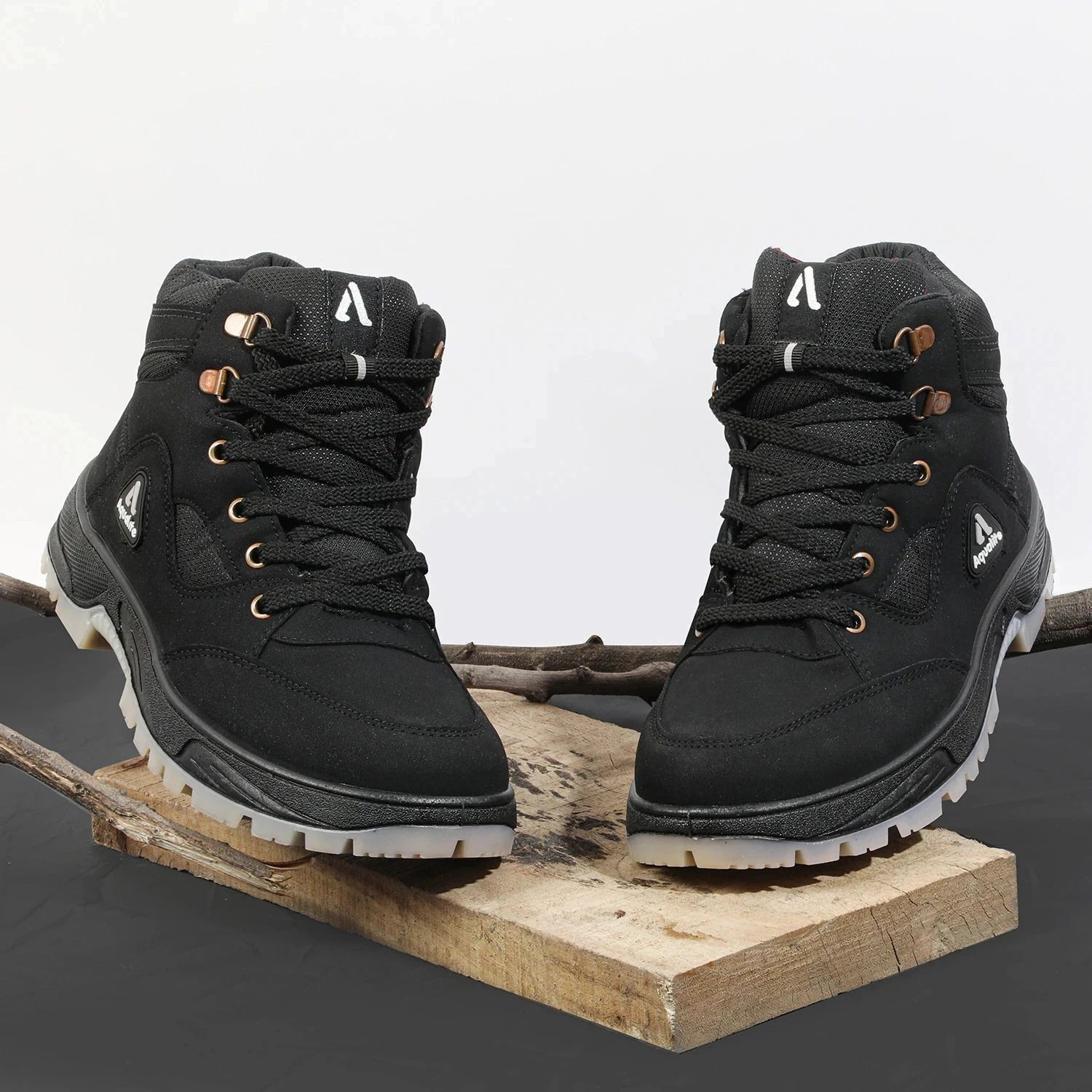 Image of Aqualite premium atr-102 boot shoes with lace-up & comfort insole for trekking Casuals For Men