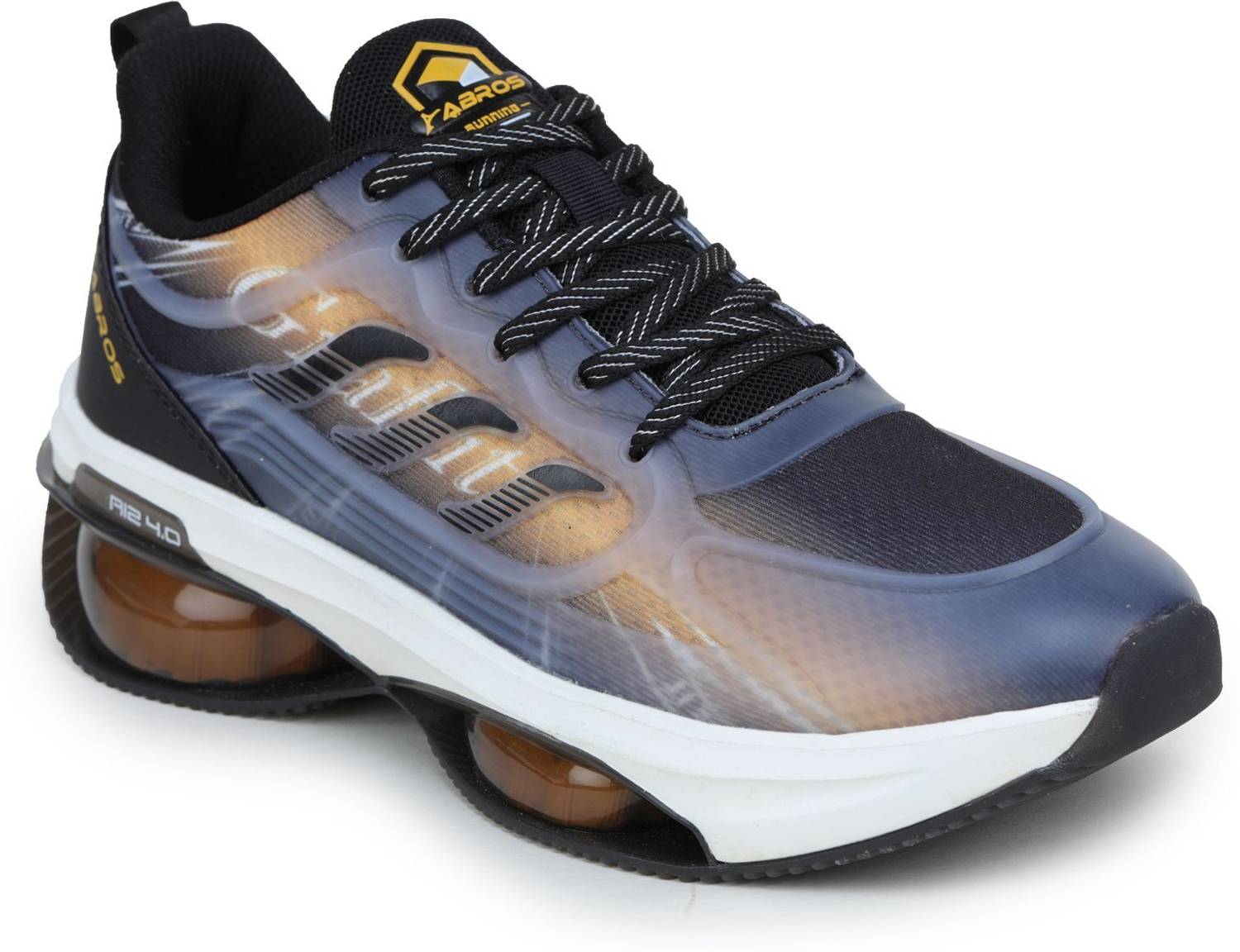 Abros HELIXX Black Running Shoes For Men - Image 3