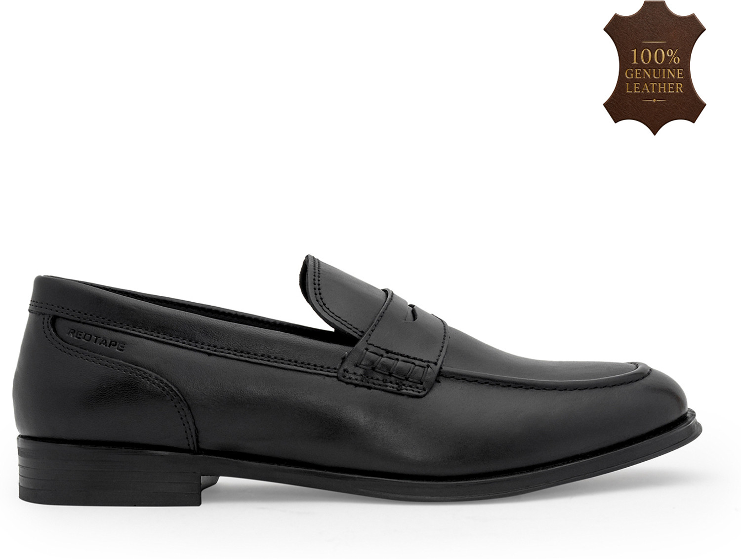 Image of RED TAPE Loafers | Real Leather Shoes With Low-cut Pattern Slip On For Men