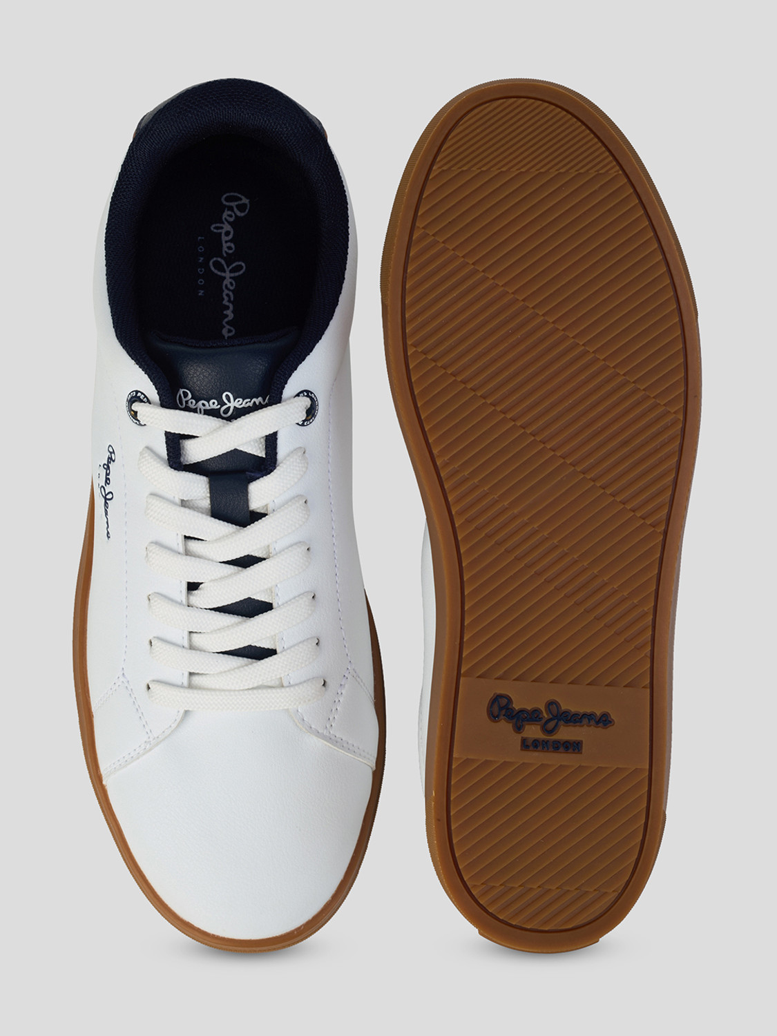 Image of Pepe Jeans Sneakers For Men (Red, White, 8)