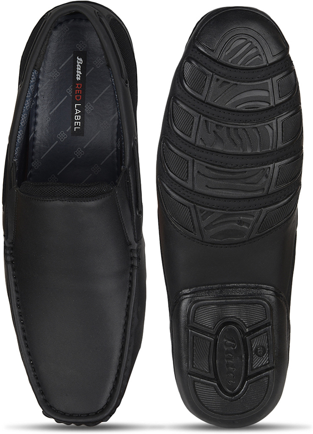 Image of Bata Mens Casual Loafers - (Black) Loafers For Men