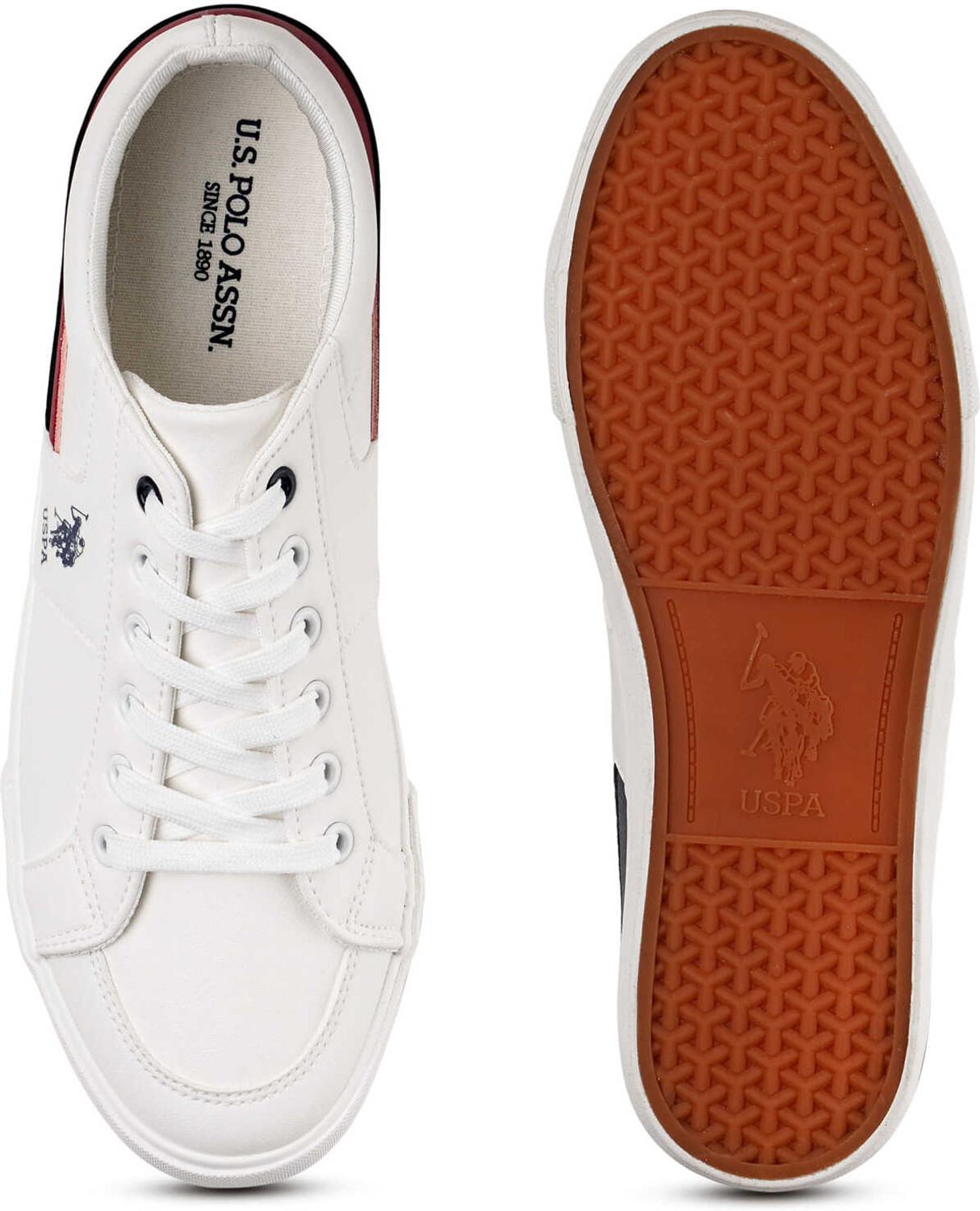 Image of U.S. POLO ASSN. CLARKIN 11.0 Sneakers For Men (White, 9)