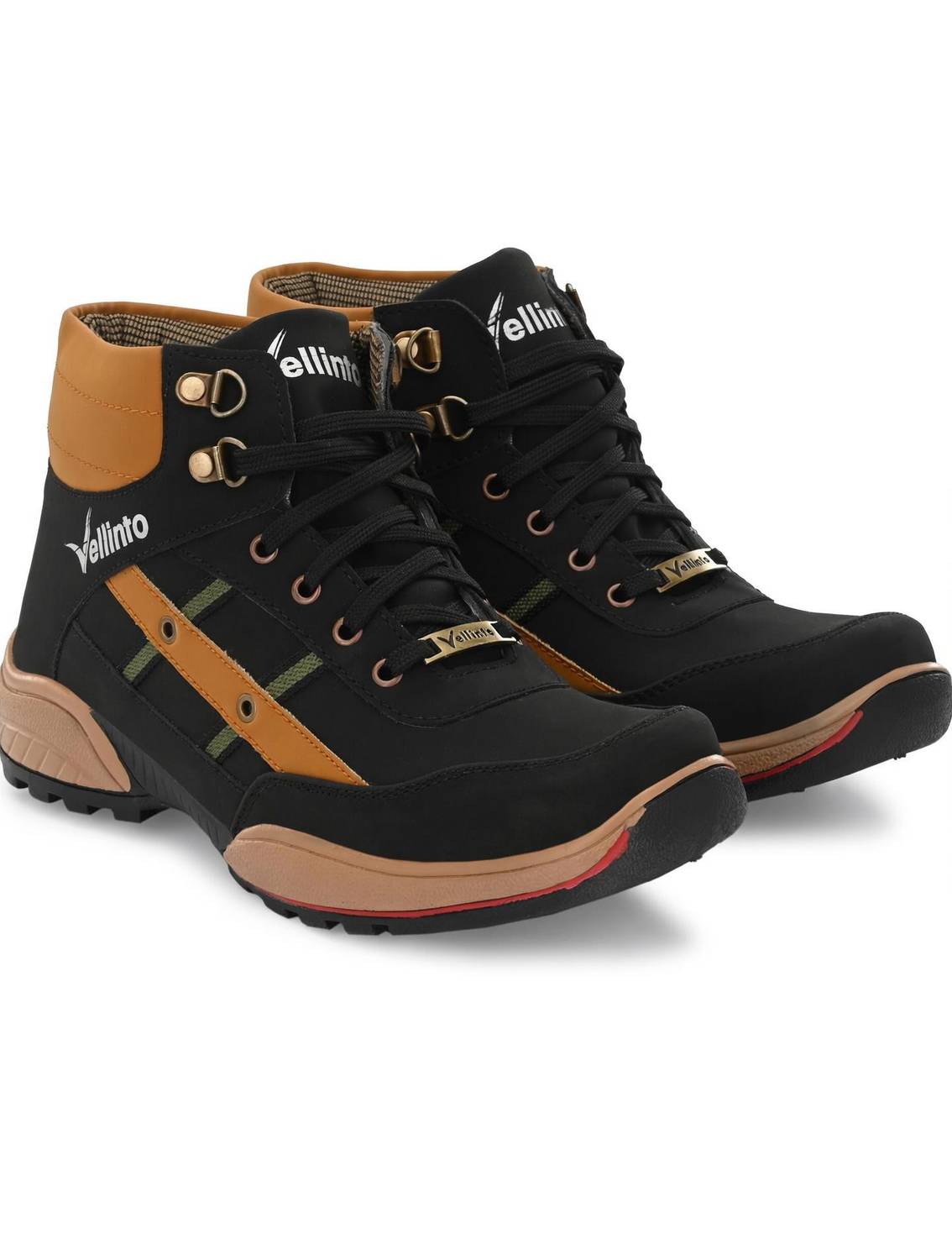 Vellinto Synthetic Leather casual shoes for men Boots For Men