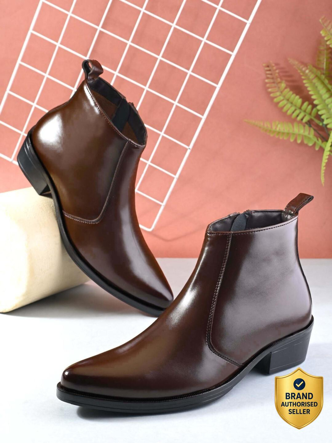 Image of Roadster Office Look Round Toe Ankle Chelsea Boots For Men Boots For Men