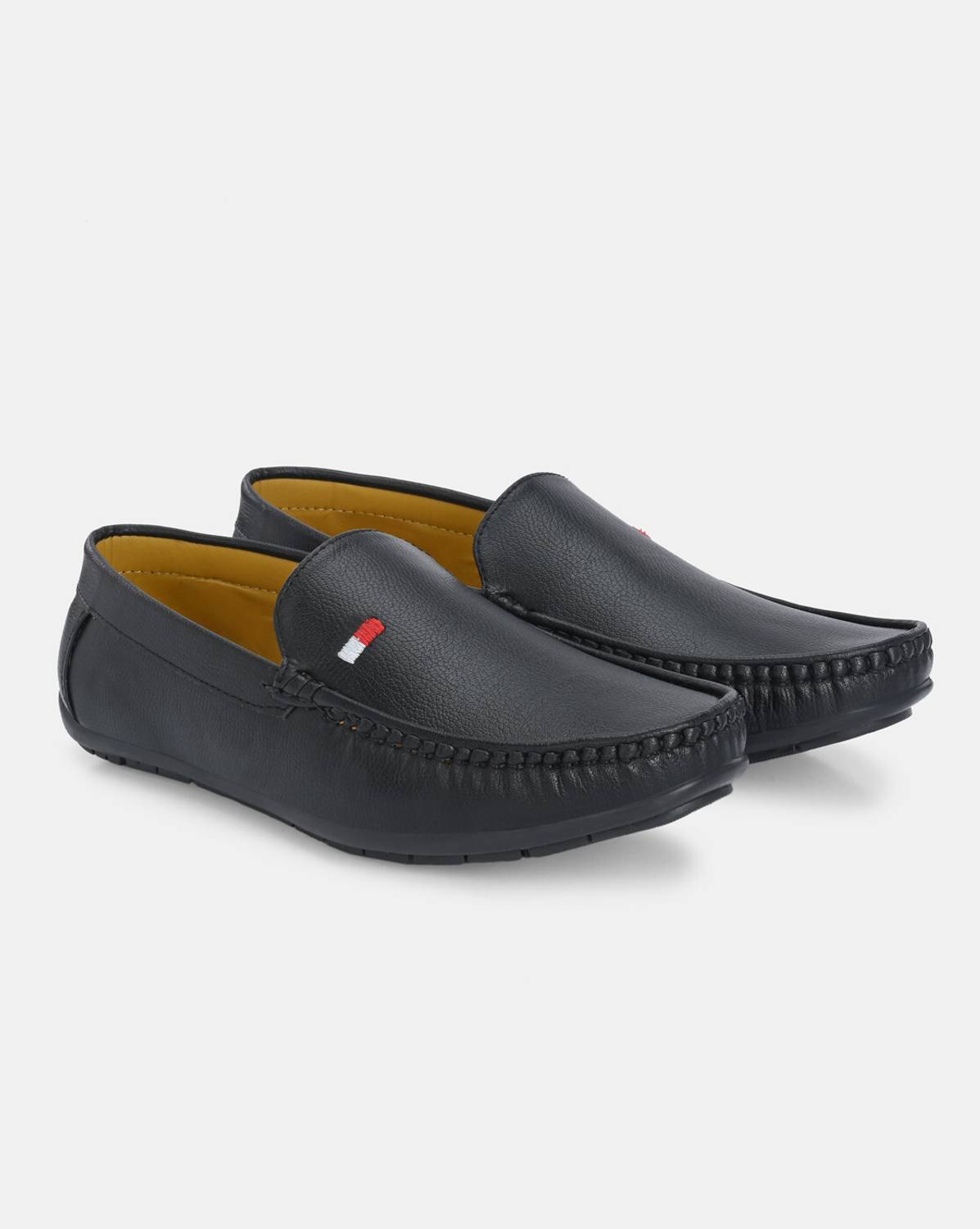 LEATHERKRAFT Men's Black Loafers - Image 2