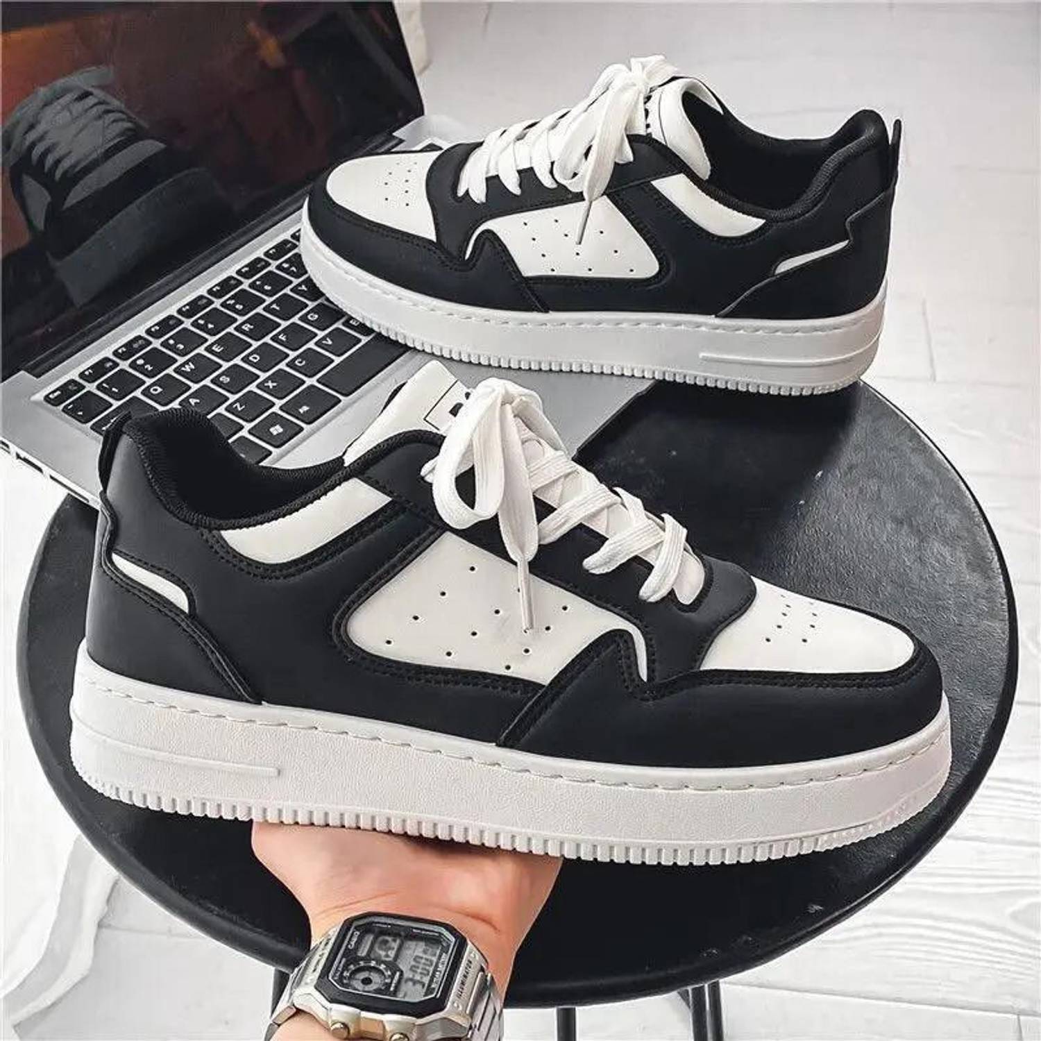 Sneakers For Men | Casual Shoes For Men | Black Trendy Sneakers For Men Sneakers For Men - Image 2