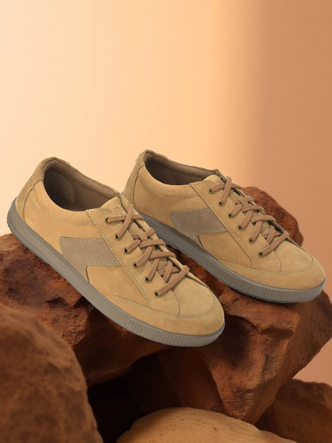 Image of WOODLAND Lace Up Lightweight Breathable Comfortable Daily Use Casuals For Men