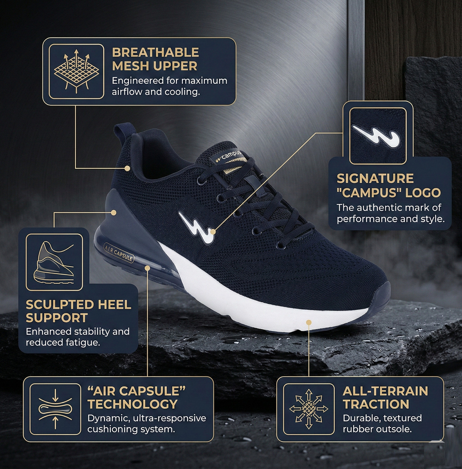 Image of CAMPUS NORTH PLUS Running Shoes For Men