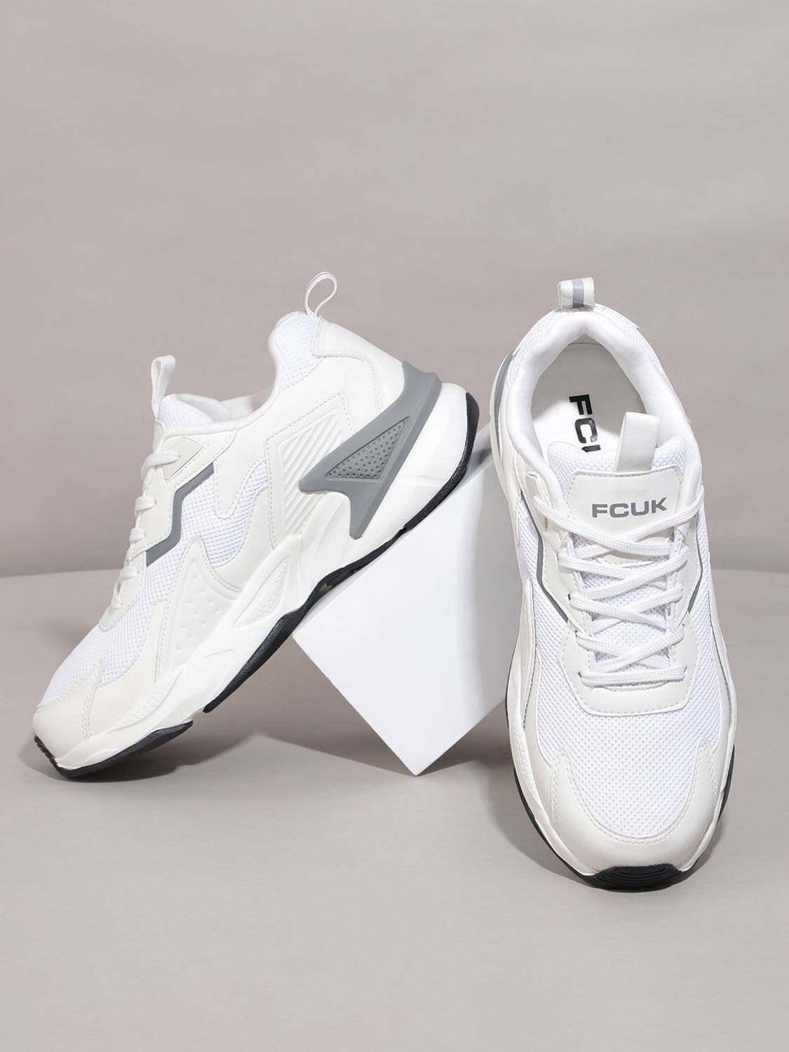 FCUK Men's White Sneakers - Image 1