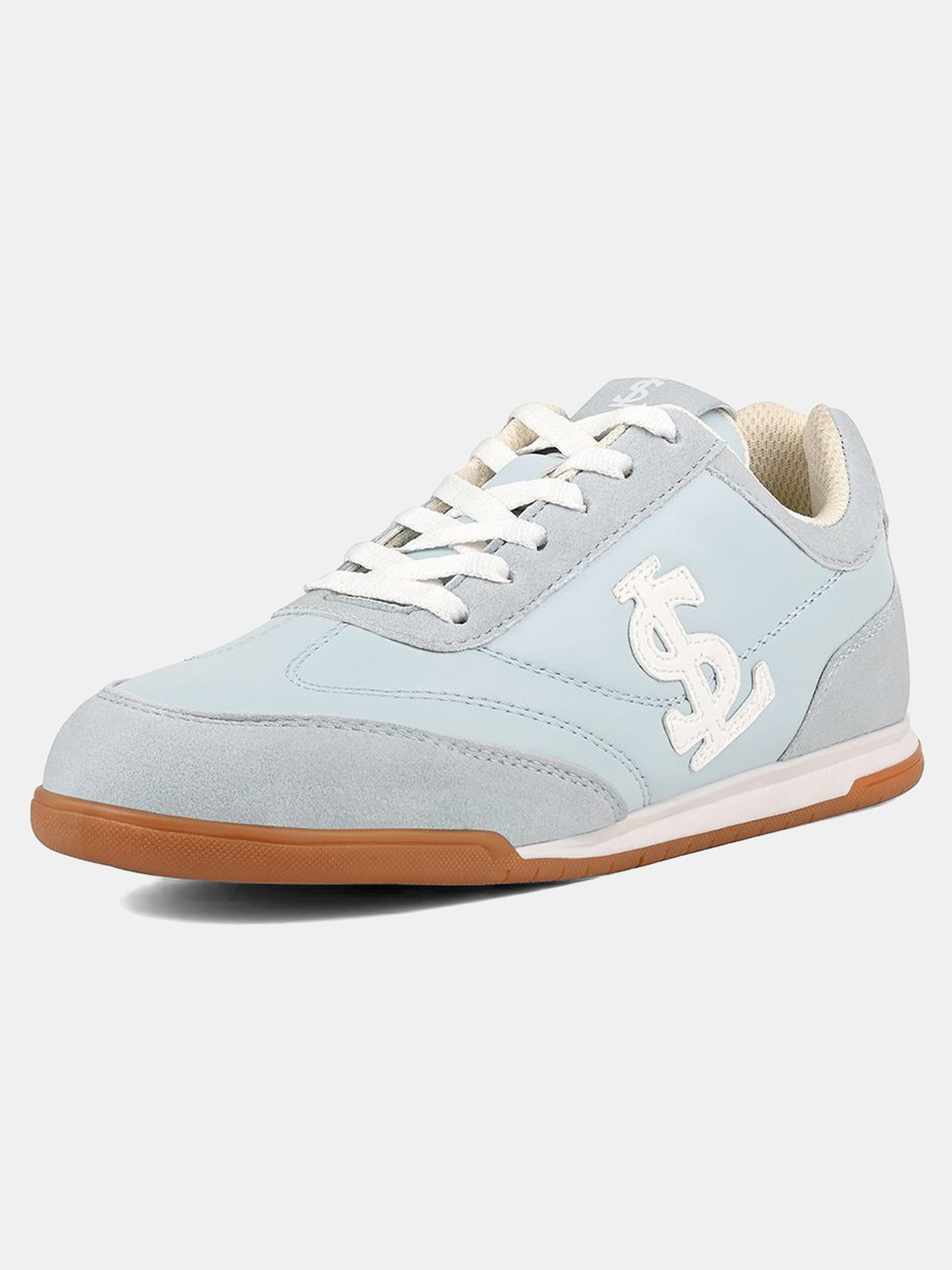 Image of LOUIS STITCH Ice Blue Casual Sneakers, Women's Lightweight Lace-Up Shoes, LSD-SNK-NBL Sneakers For Women