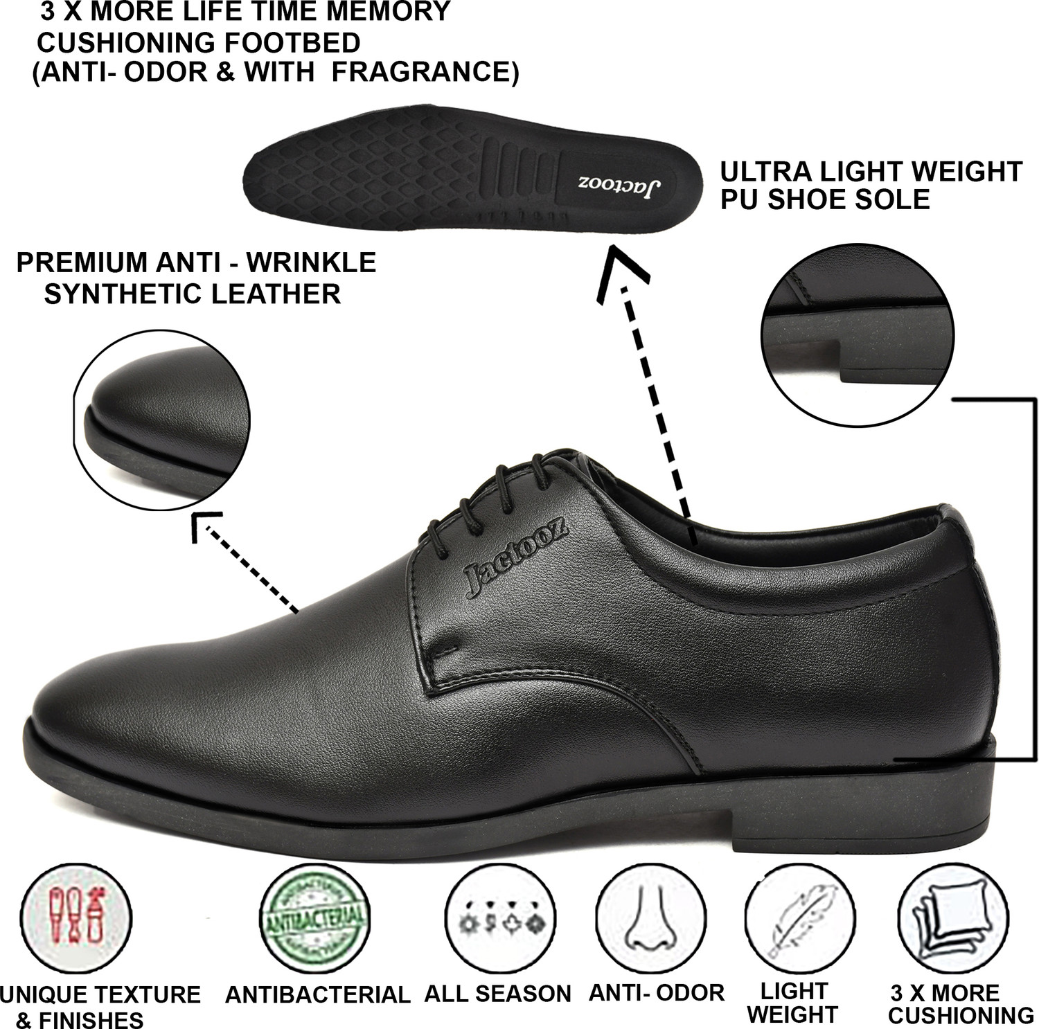 Image of Jactooz JACTOOZ New Lightweight Formal shoes || Office outdor shoes for men Lace Up For Men