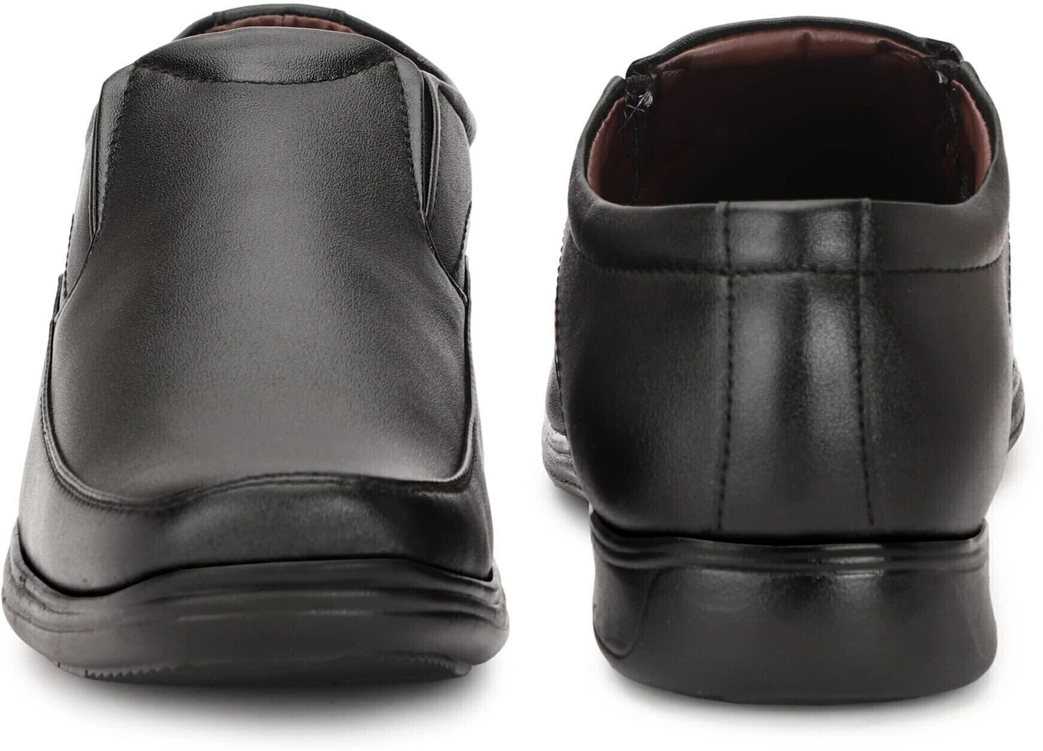 Image of NARKI Formal Shoes for Men Black Office Shoes Without Lace Mens Formal Shoes Jute Slip On For Men