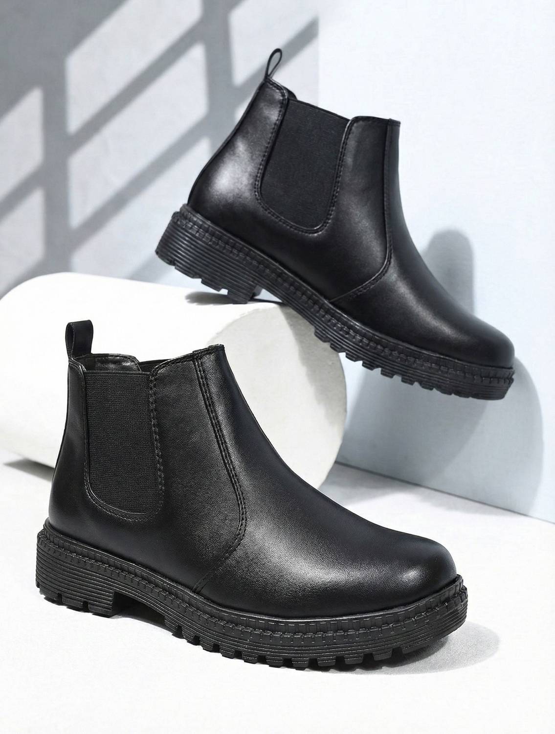 Next Fashion Synthetic Leather Chelsea Boots For Men - Image 5