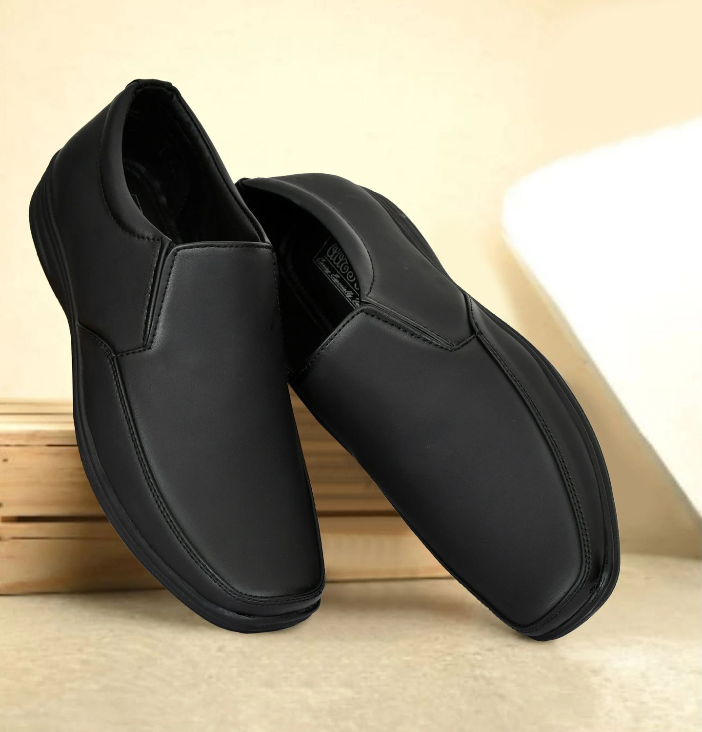 Image of Aaeshu AAESHU Men's Stylish Leather Slip-On Shoes | Casual & Formal Office Wear Slip On For Men