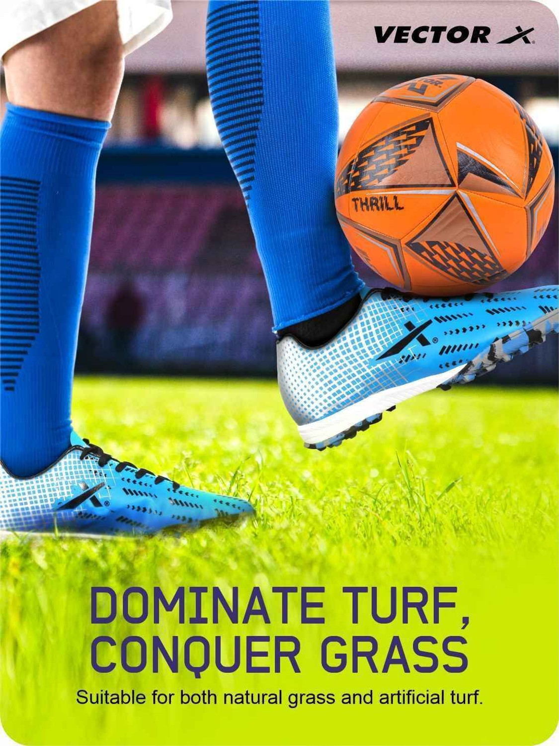 Image of VECTOR X Royale Plus Synthetic Leather Upper | EVA Phylon | Rubber sole Indoor Football Shoes For Men