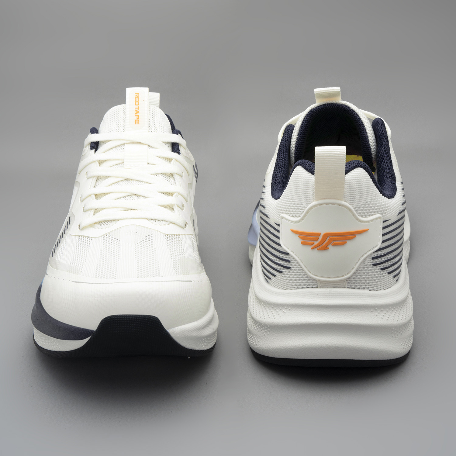 Image of RED TAPE Walking Shoes For Men (Off White, Navy, 7)