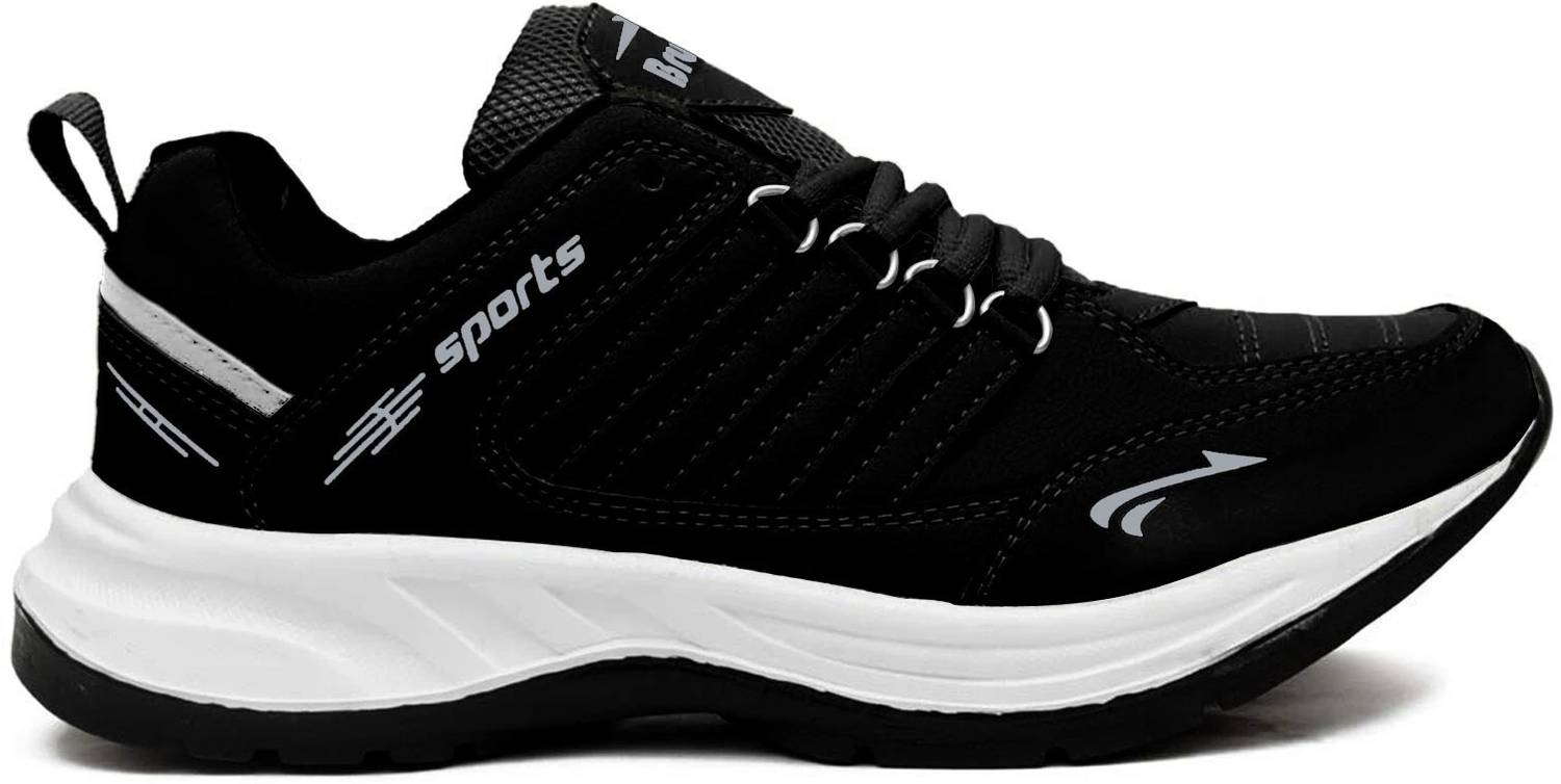 BRUTON Lite Sports Running Shoes For Men Black - Image 4