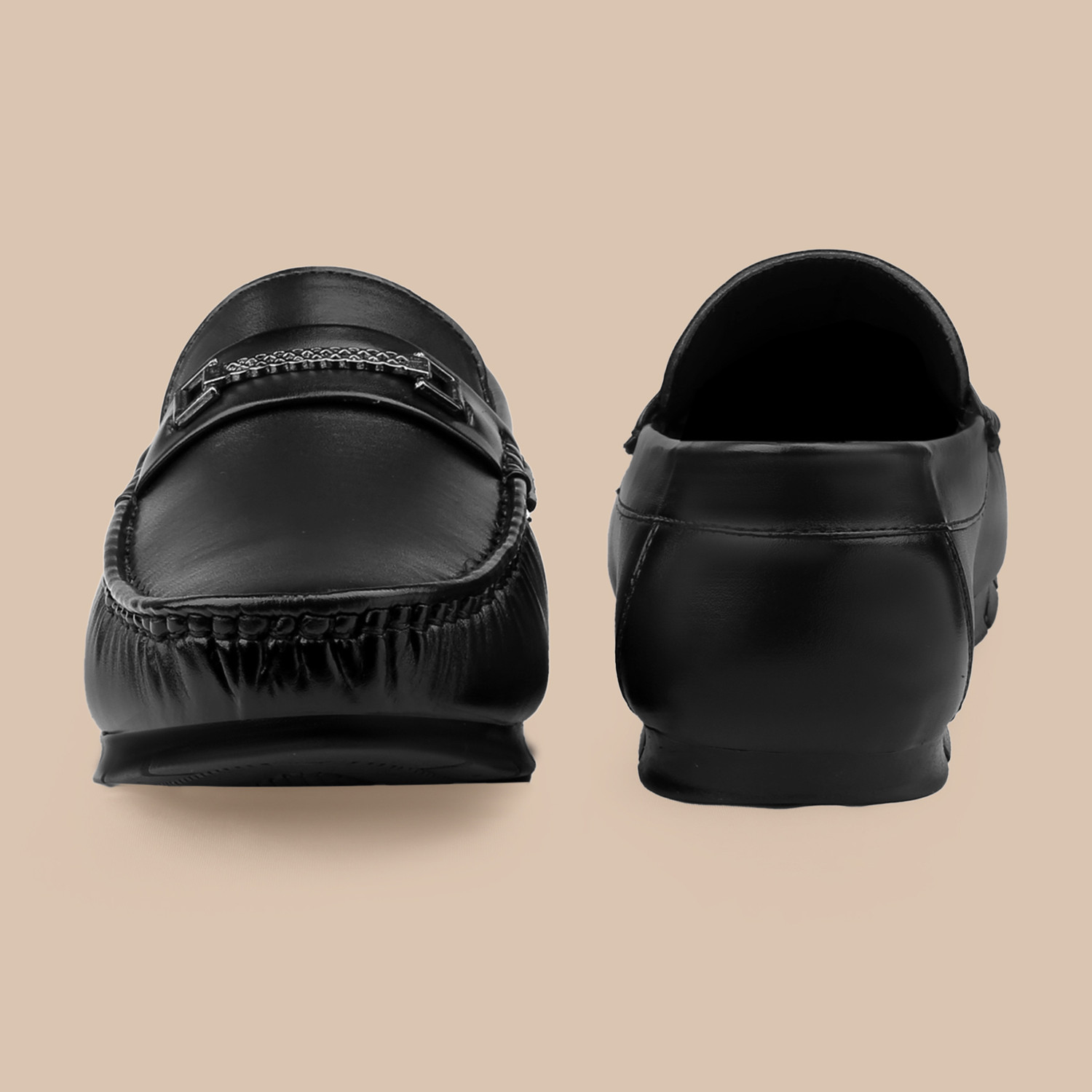 Image of viruformal LF K-702 Black Comfortable Loafers For Men