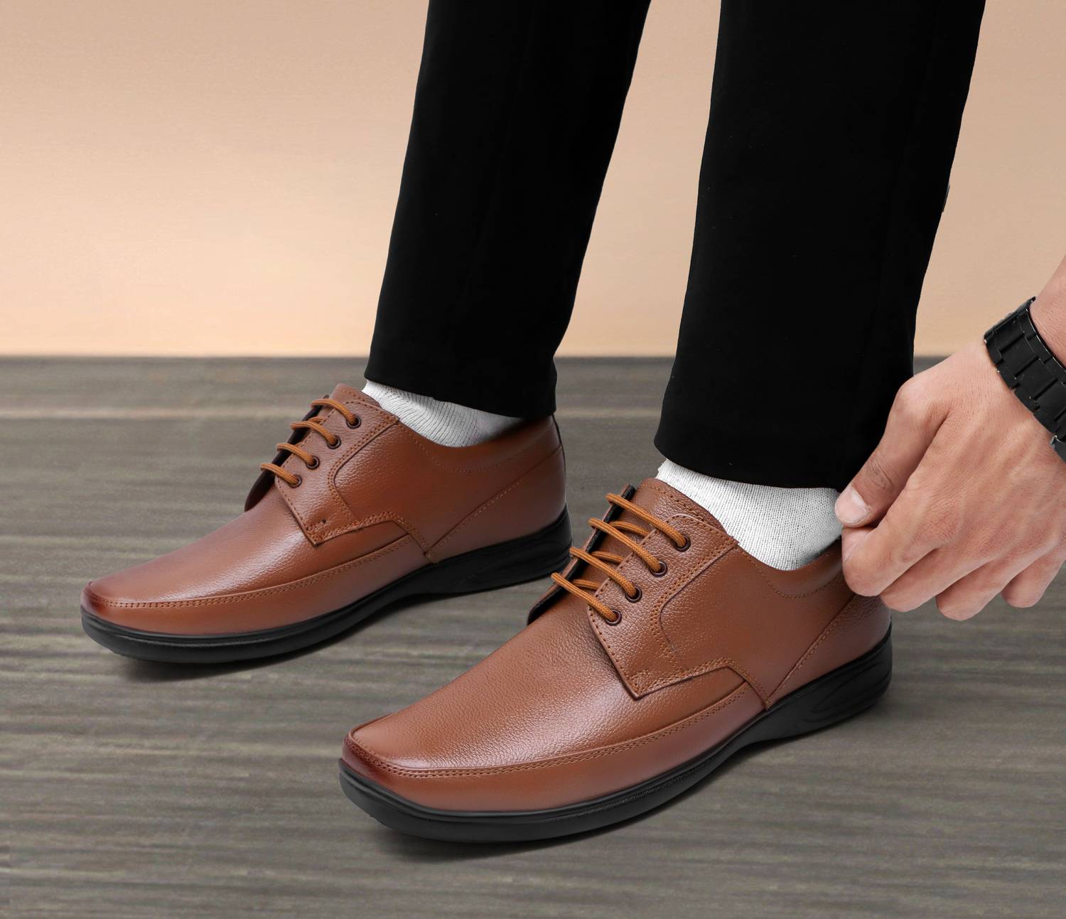 Aramish Genuine Leather Formal Derby For Men