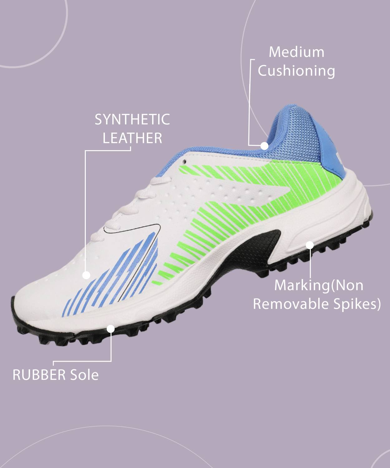 PUMA Cricket Power Cricket Shoes For Men White - Image 3