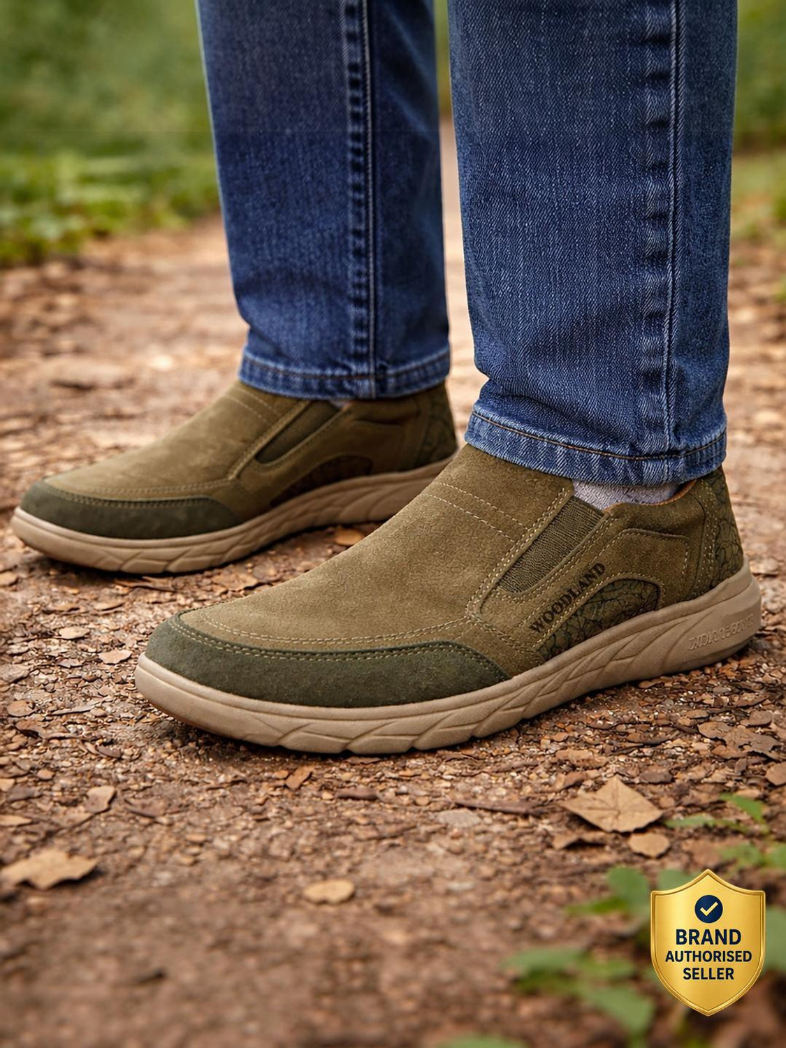 Image of WOODLAND Slip On Lightweight Comfortable Easy Wear Casuals For Men