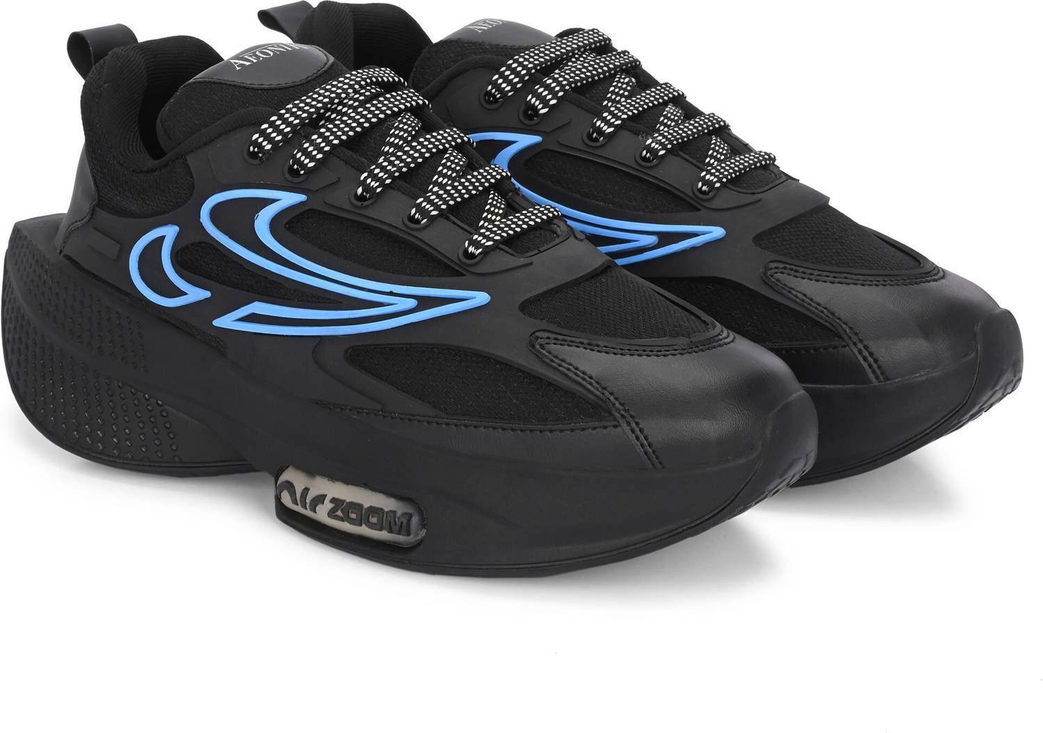 Aadwin Black Running Shoes For Men - Image 2