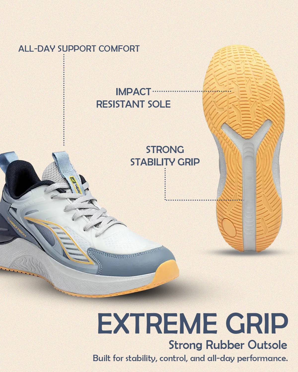 action Athleo N-1401 Men's Running Shoes - Image 4