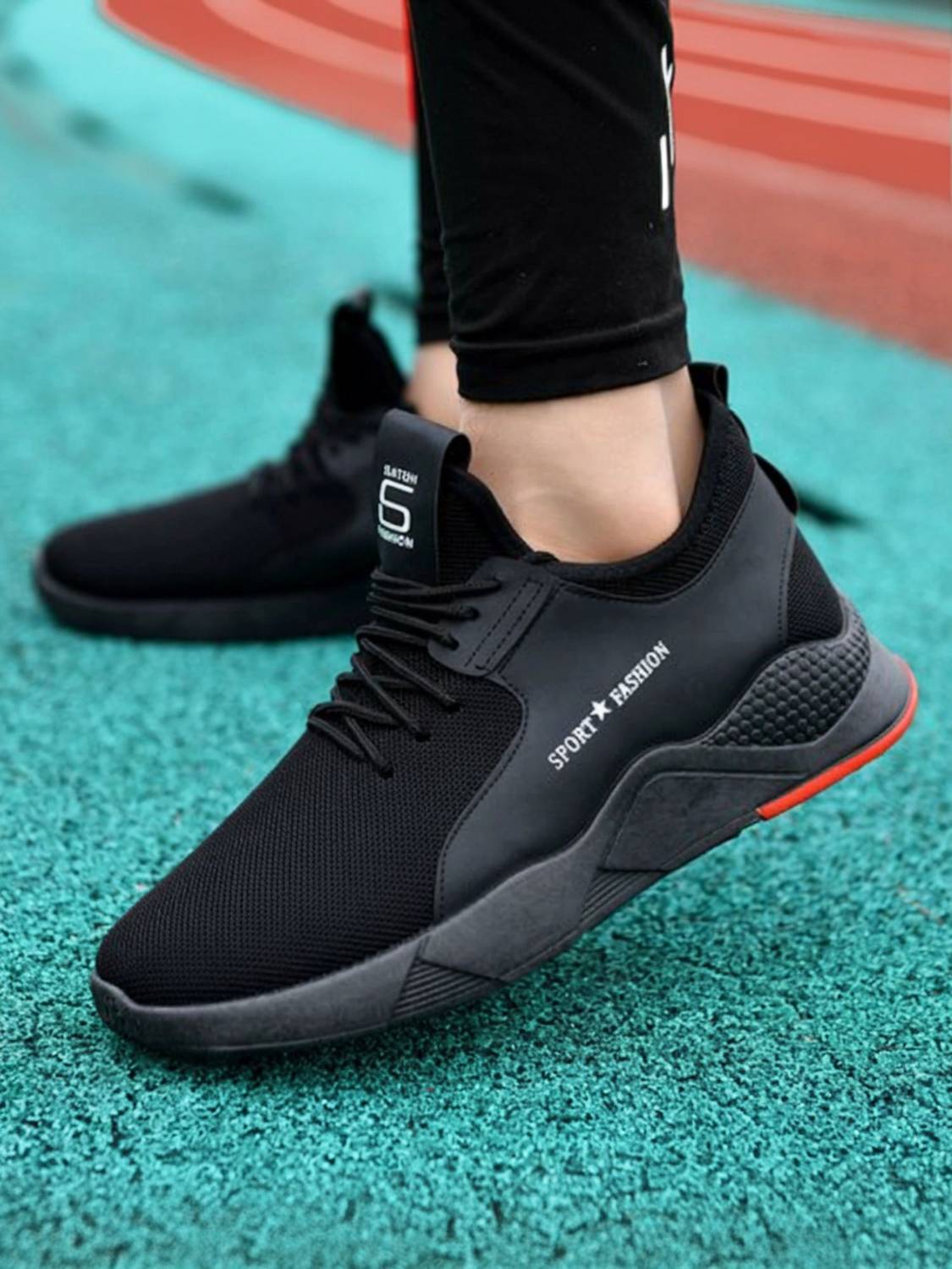 HOTSTYLE Trendy Black Sneakers For Men - Image 5