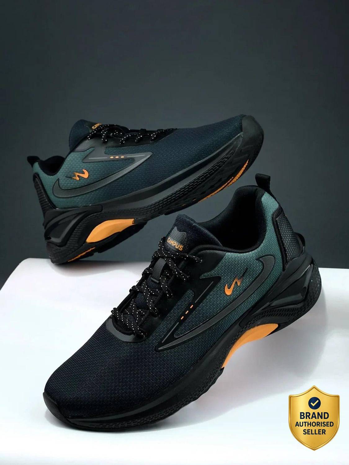 CAMPUS VESPER Running Shoes for Men (Black)