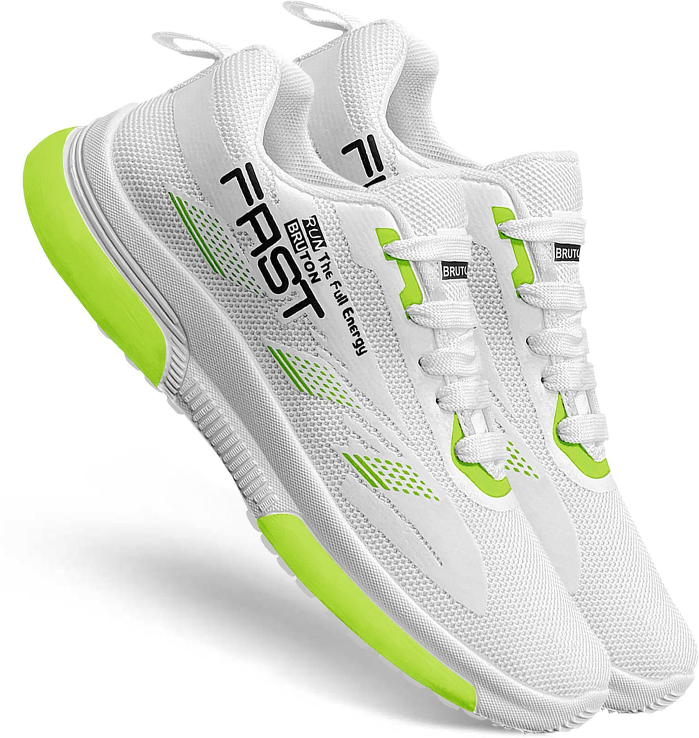 Image of BRUTON Trendy & Stylish Casual Shoes Sneakers For Men (White, 7)