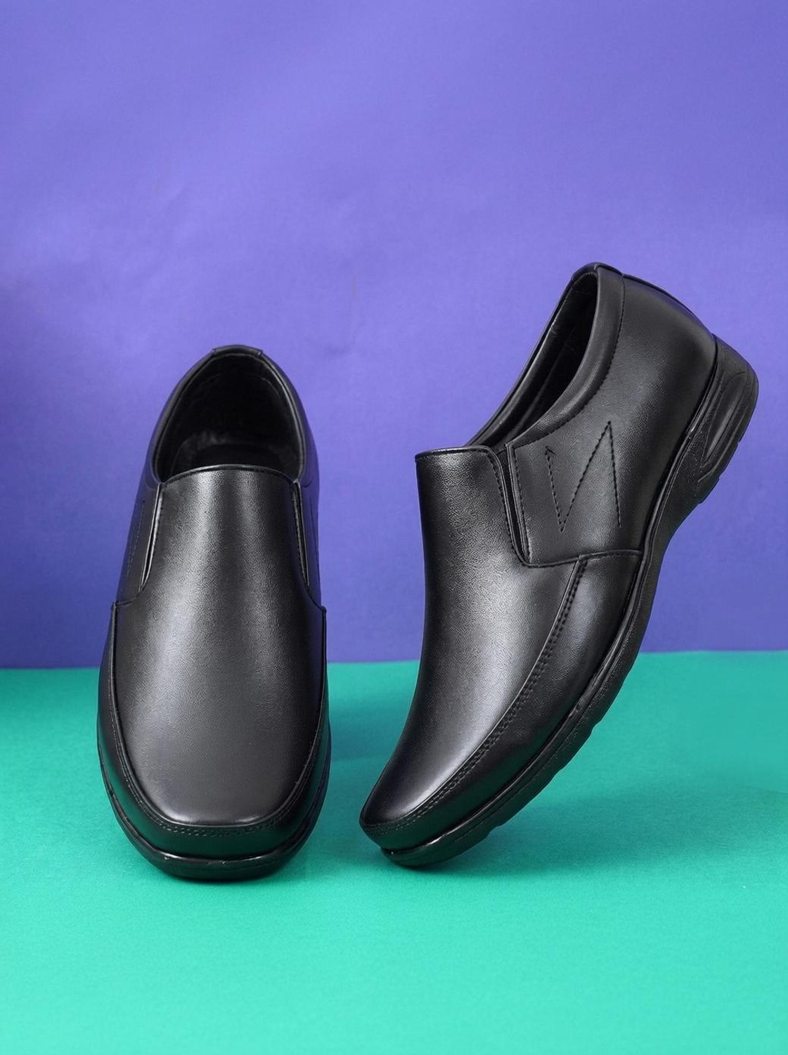 Image of Clutch Stylish Formal Slip-On Shoes for Men Party Wear Loafers Slip On For Men (Black, 9)