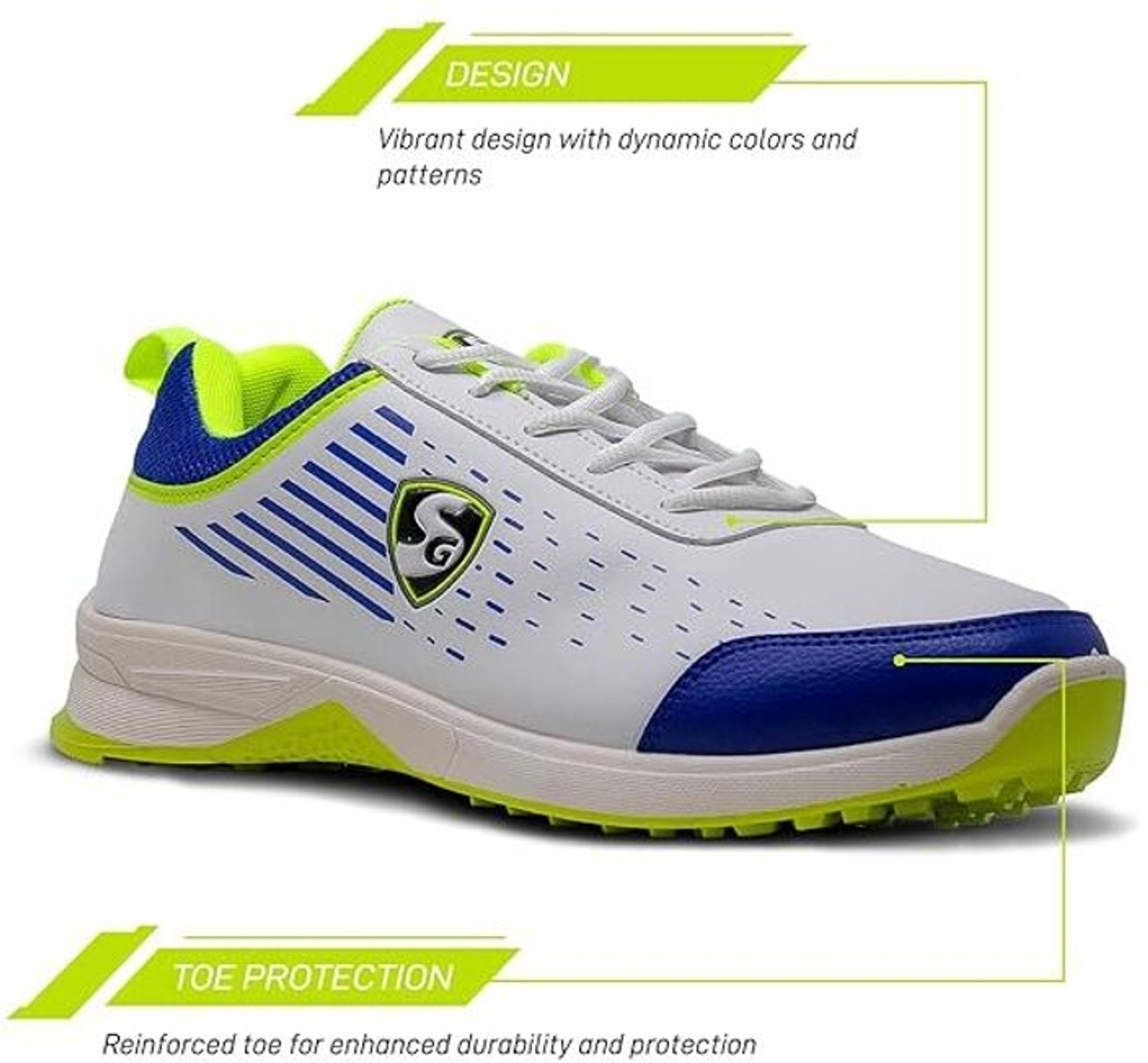 Image of SG Yorker Cricket Shoes For Improved Stability in the Game Size: UK10 / US11 / EU44 Outdoors For Men