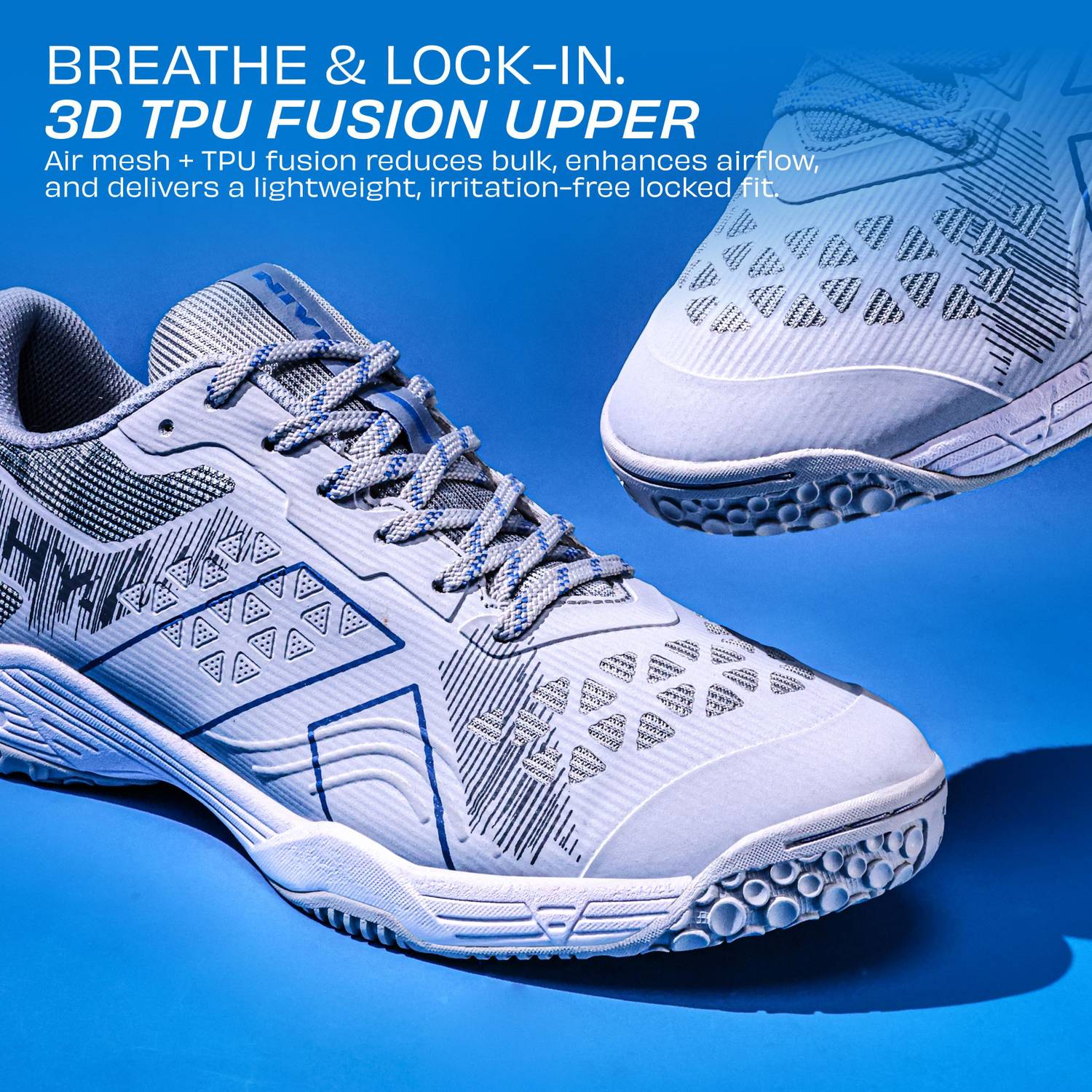 NIVIA HY Court 3.0 Badminton Shoes For Men Gray - Image 3