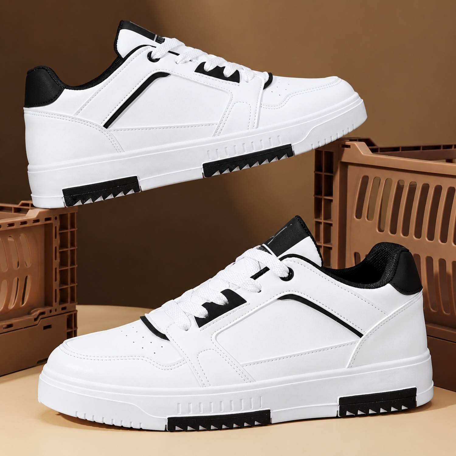 Luxury Embroidered Sequins Powder White shoes Sneakers For Men - Image 5