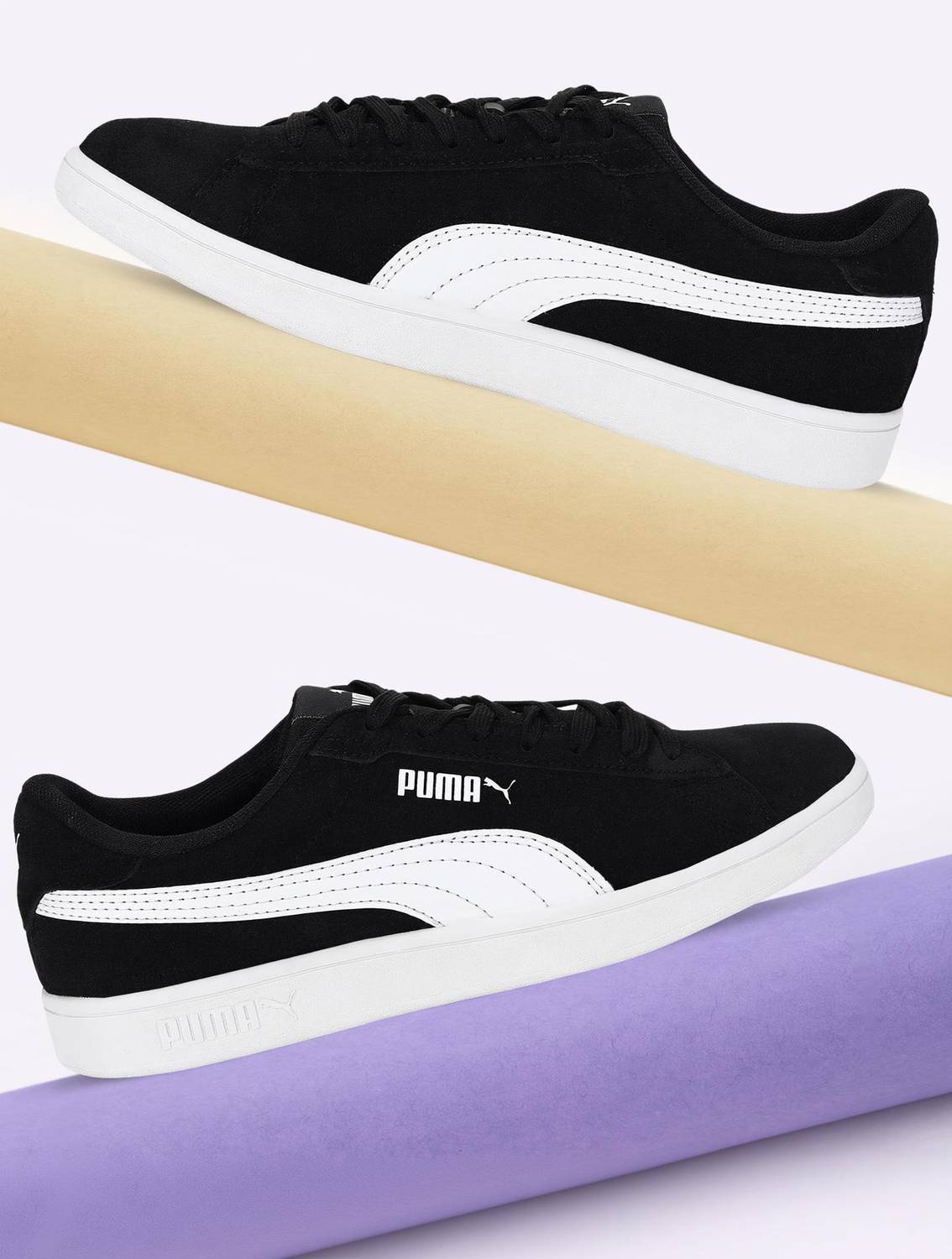 PUMA Smash 3.0 Black Men's Sneakers - Image 1