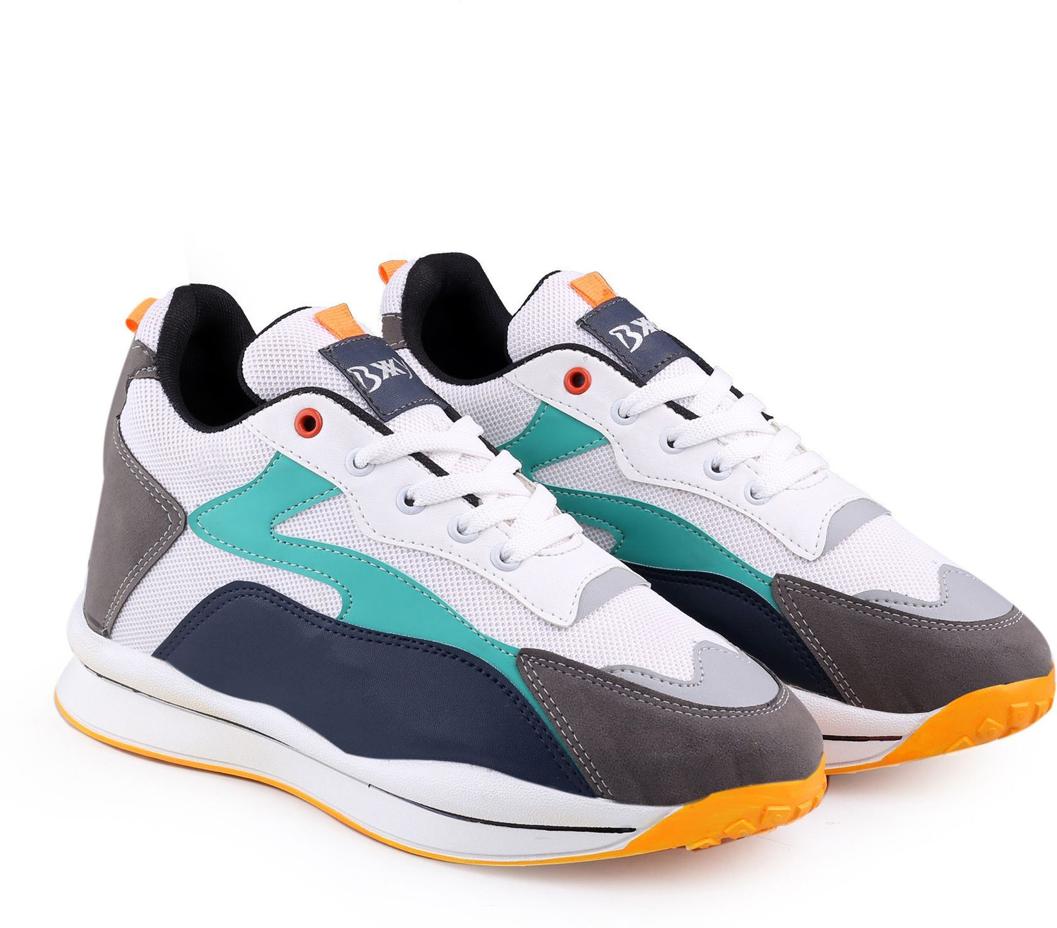 Image of BXXY Men's 3 Inch Hidden Height Increasing Navy Casual Sports, Walking Lace-Up shoes. Running Shoes For Men