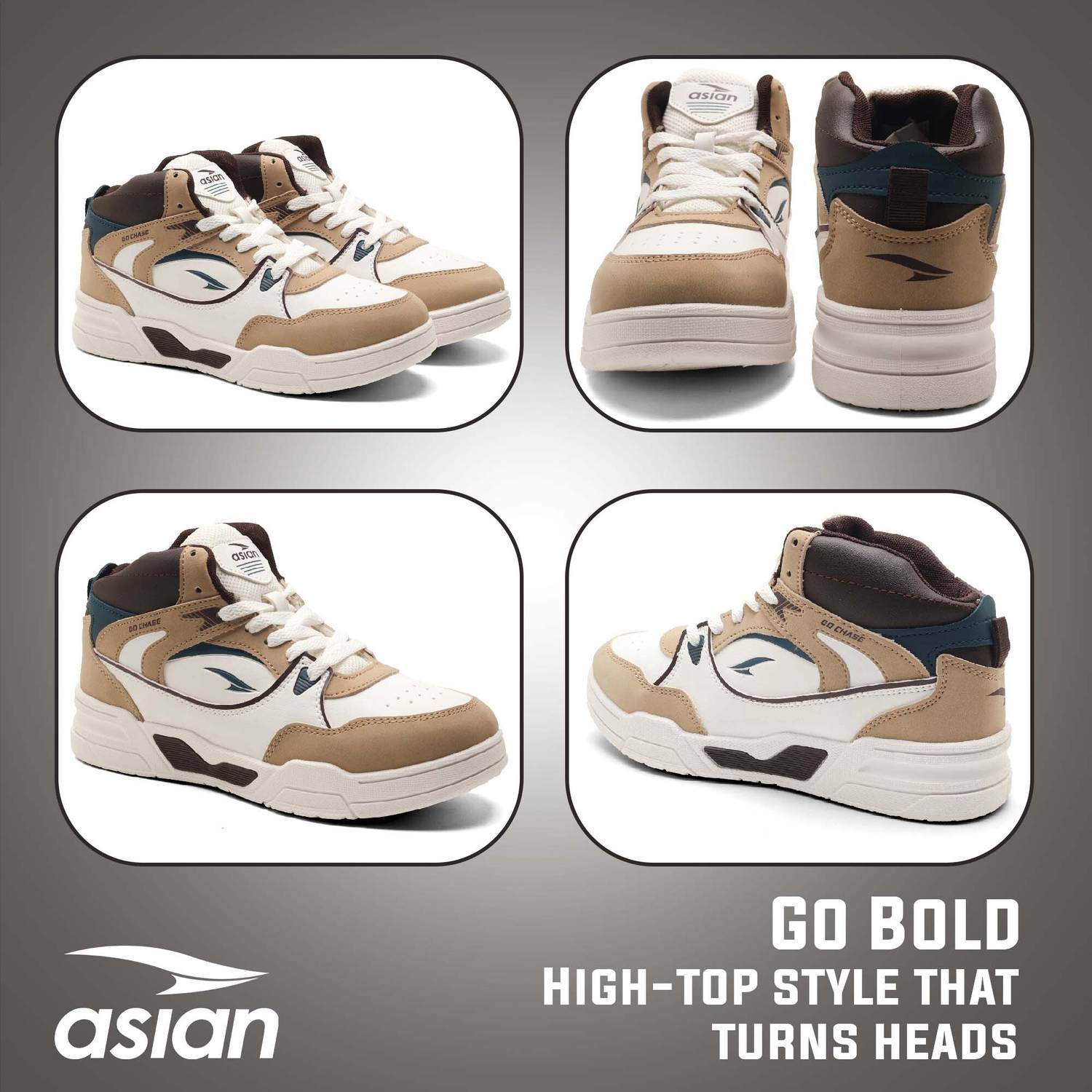 Asian Tango-11 High Top Sneakers for Men - Image 5
