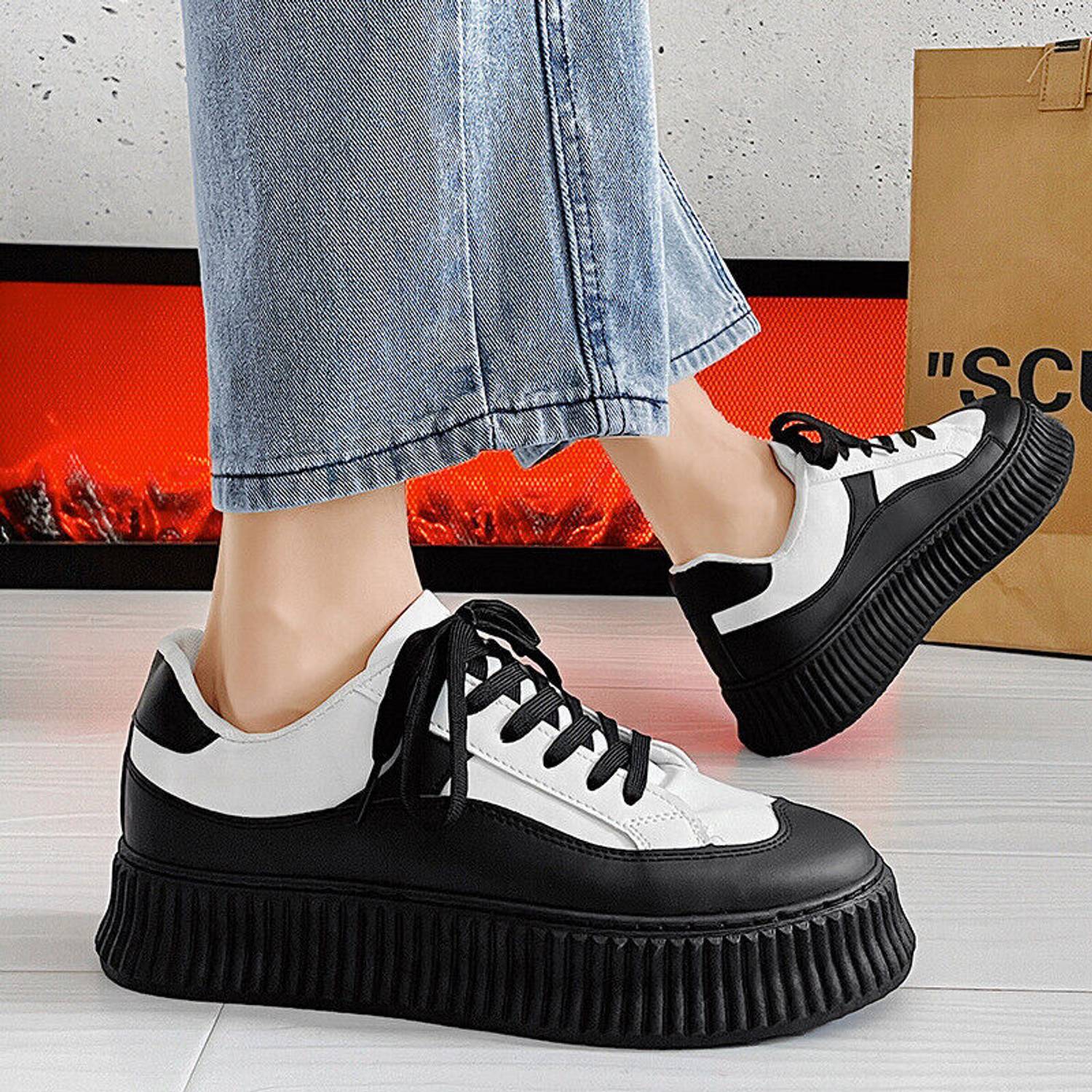 ASTEROID Chunky Fashion Skateboard Shoes for Men New Comfortable Lace Up Sneakers Sneakers For Men