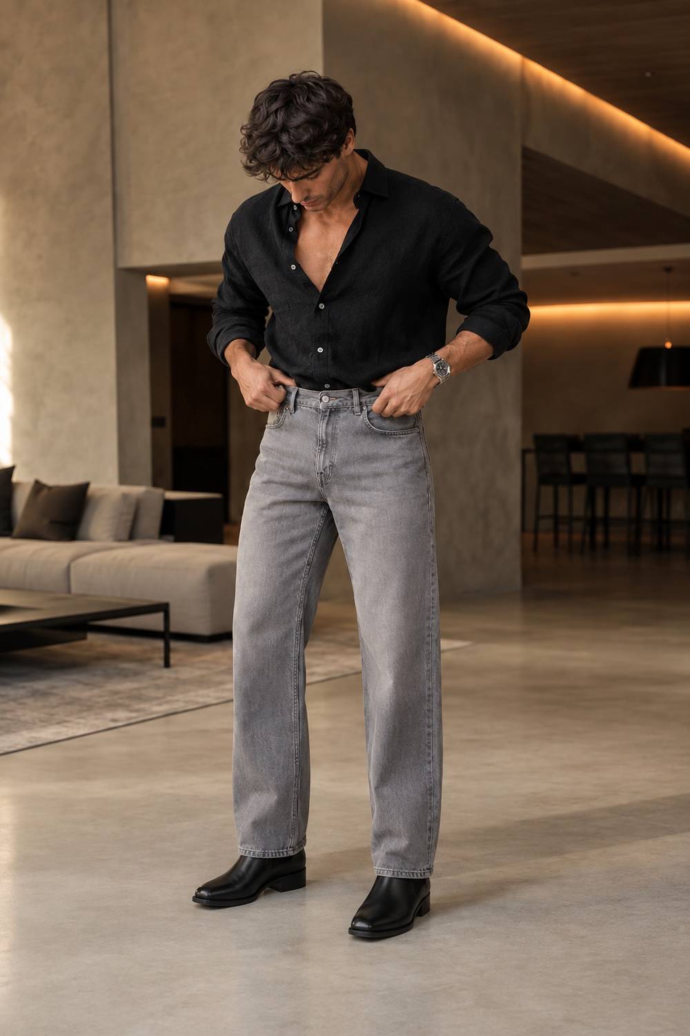 HOPSCOB Chelsea Boots For Men Black - Image 2