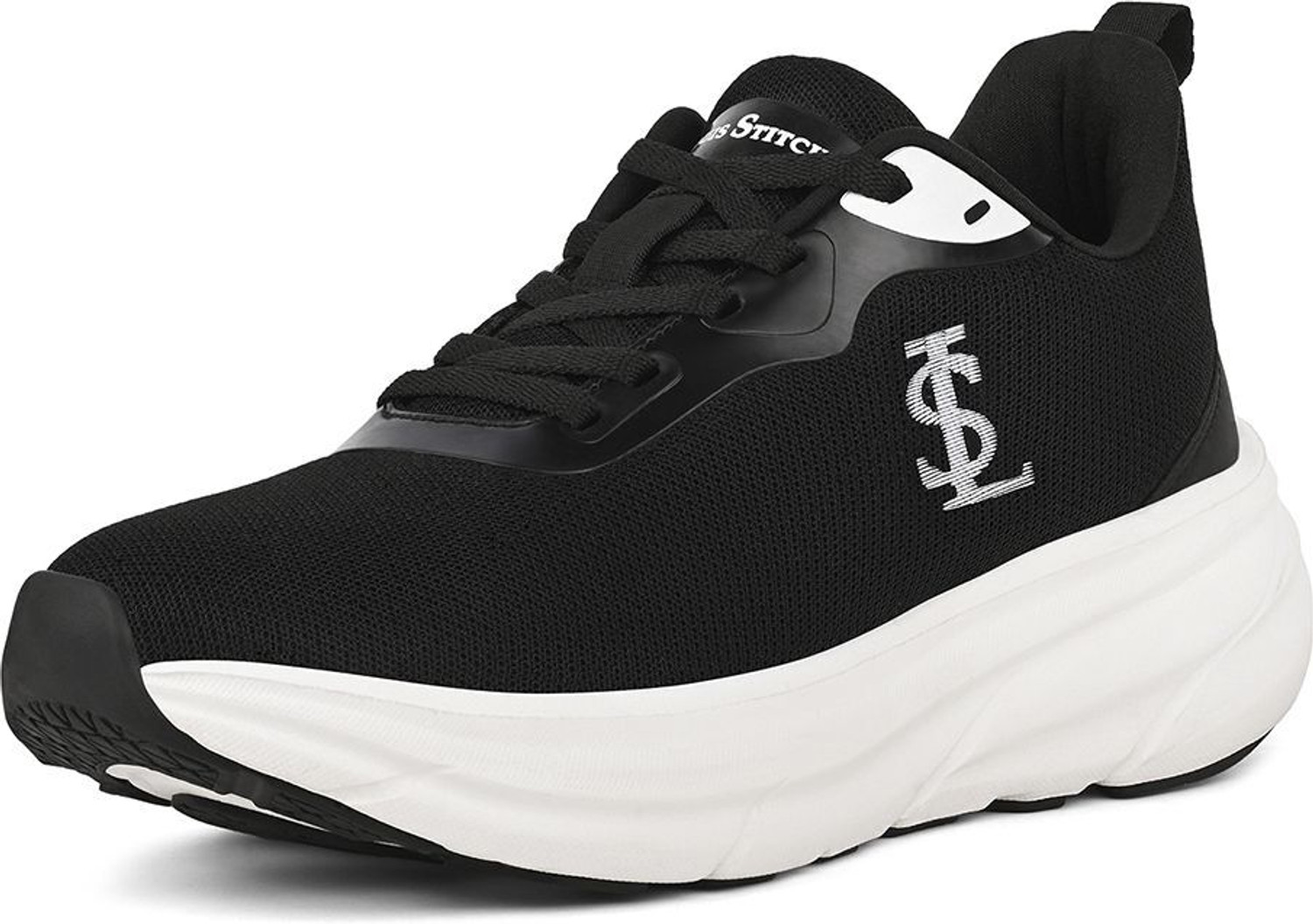 Image of LOUIS STITCH Egyptian Black Flyknit Athleisure Sport Shoes, Casual Sneaker & Athleisure Wear Sneakers For Men