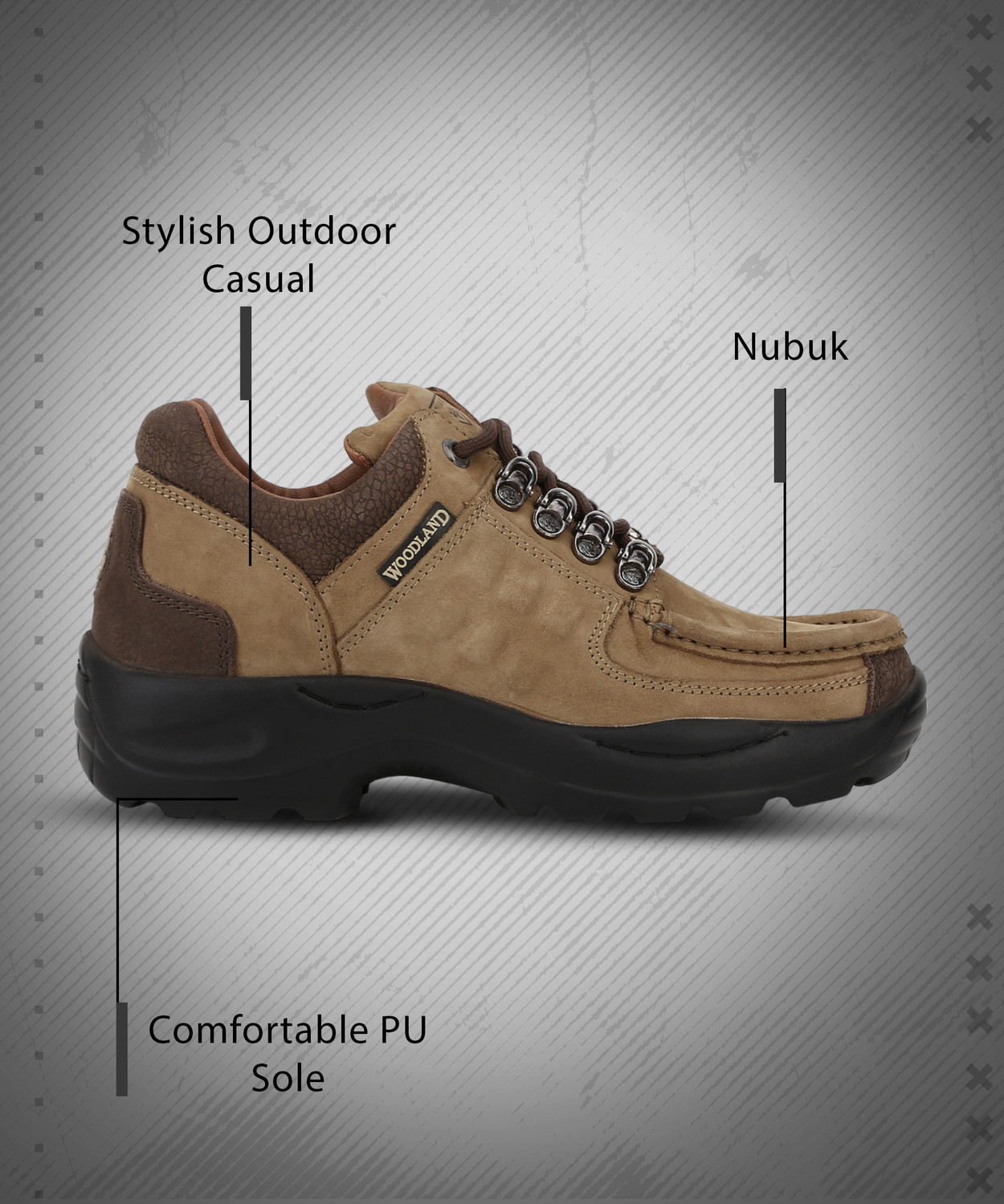 Image of WOODLAND Slip On Lightweight Comfortable Easy Wear Casuals For Men