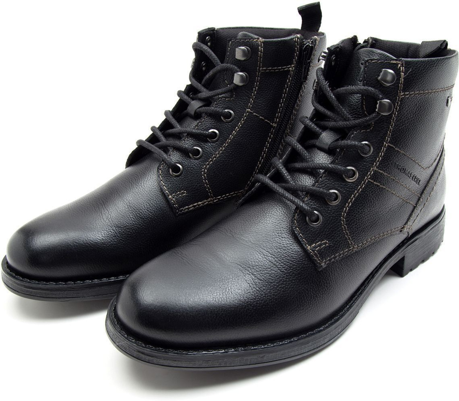 Image of THOMAS CRICK Ultimate Durable Stylish Outdoor Leather Biker Boots For Men