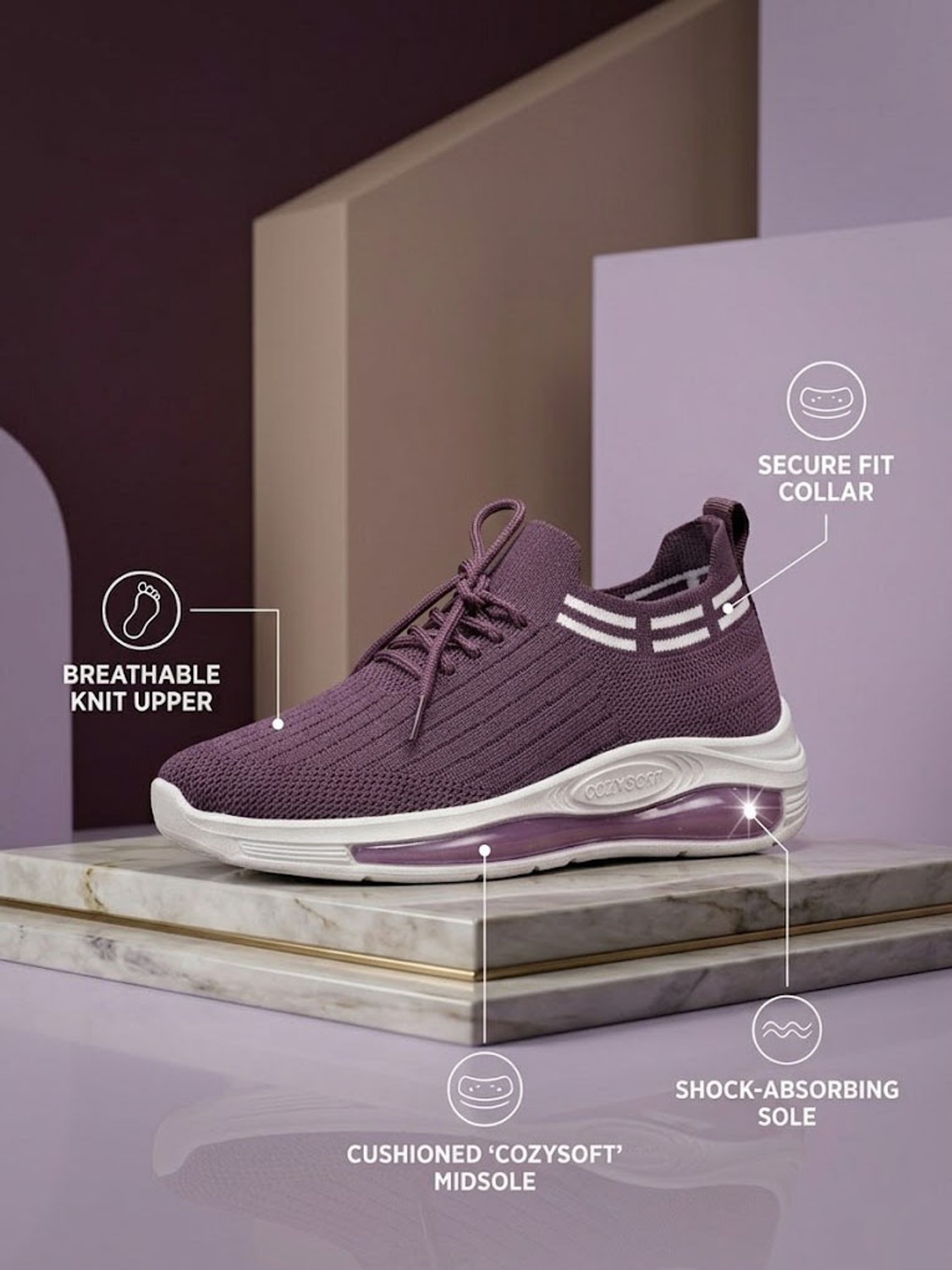 Image of Hsquare Lilly.22 Walking Shoes For Women
