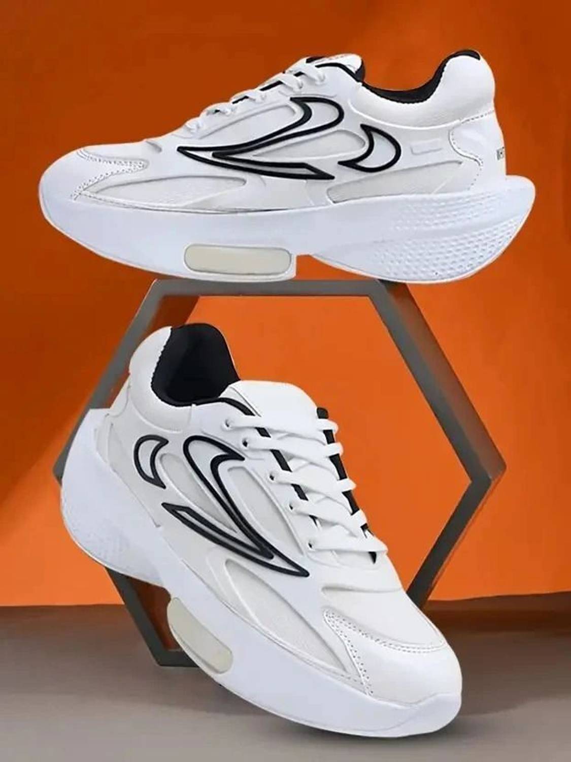 STREETLOOK White Running Shoes for Men - Image 2