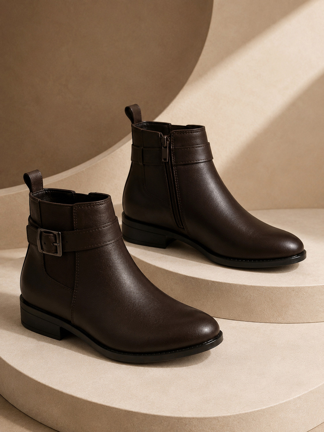 Image of Layasa New Fashion Comfort Chelsea Brown Boot Boots For Women